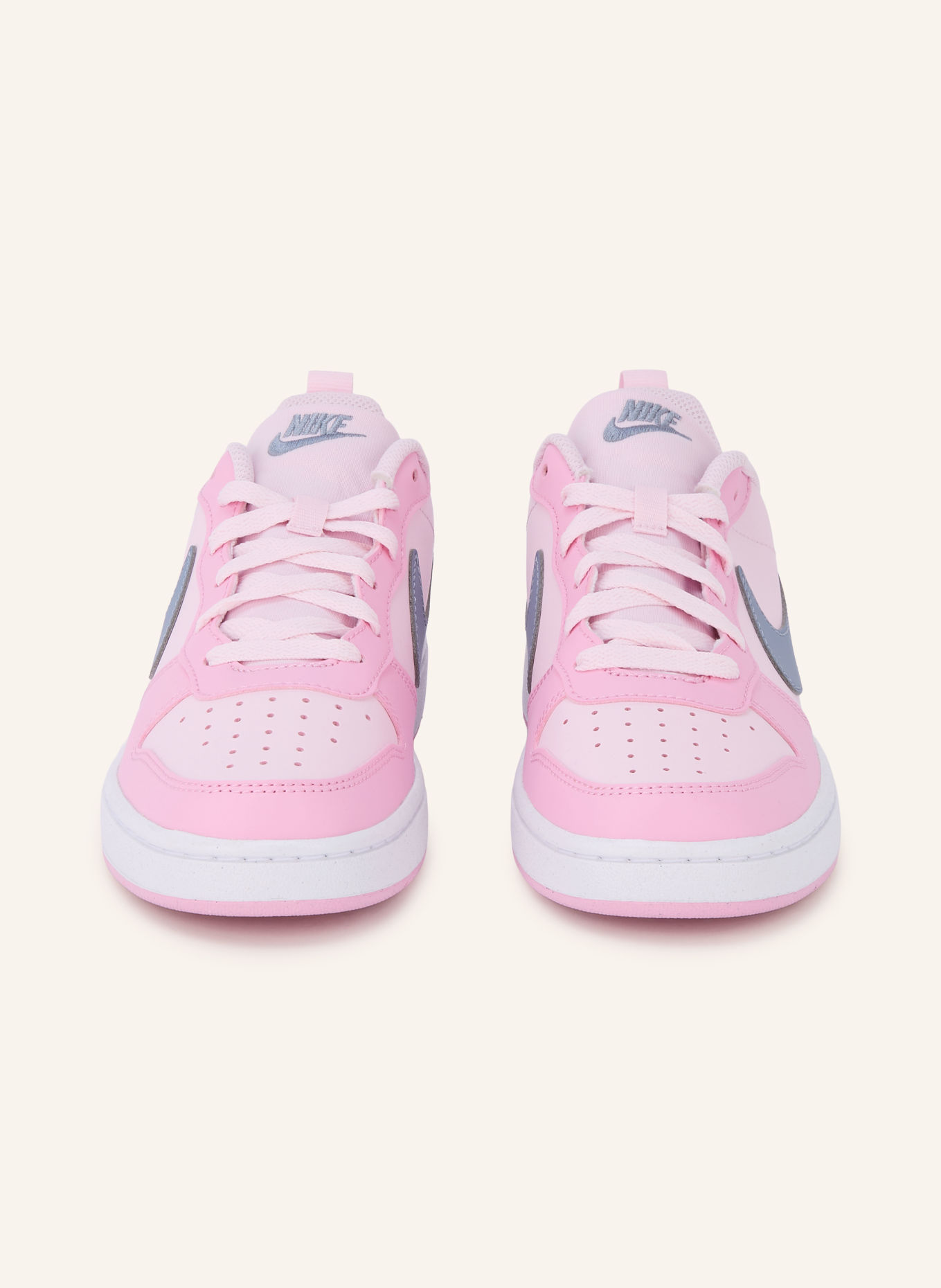 Nike COURT BOROUGH LOW RECRAFT sneaker: LIGHT PINK / PINK / BLUE GRAY