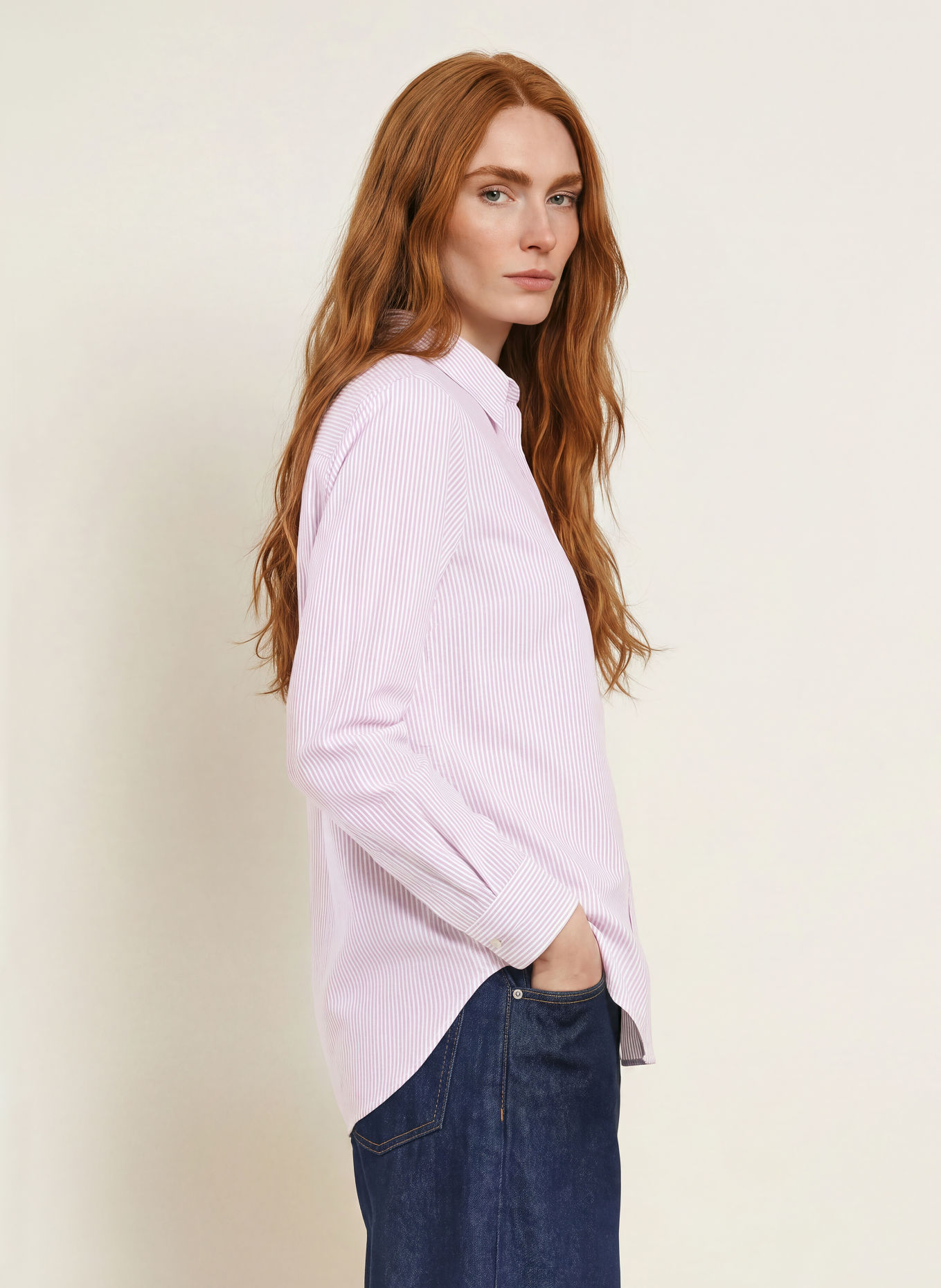TOMMY HILFIGER overhemdblouse: DONKERROOD / WIT