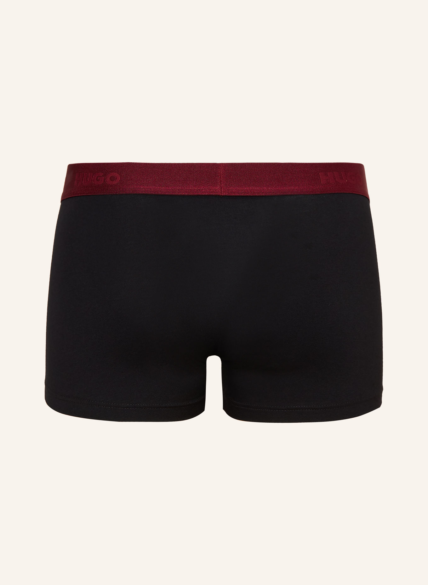 HUGO 3-pack boxershorts: ZWART
