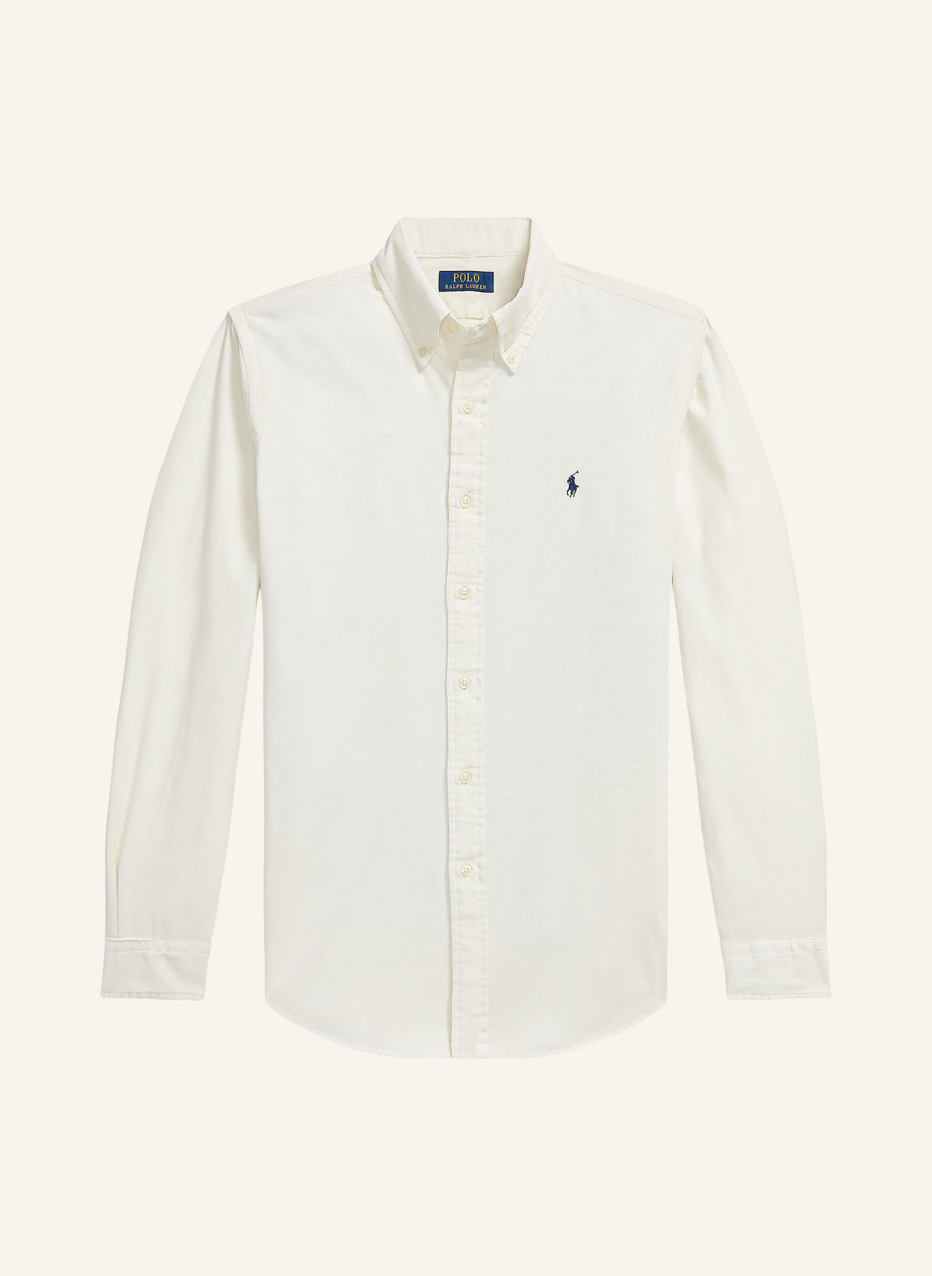 POLO RALPH LAUREN Cordskjorte Custom Fit: CREME