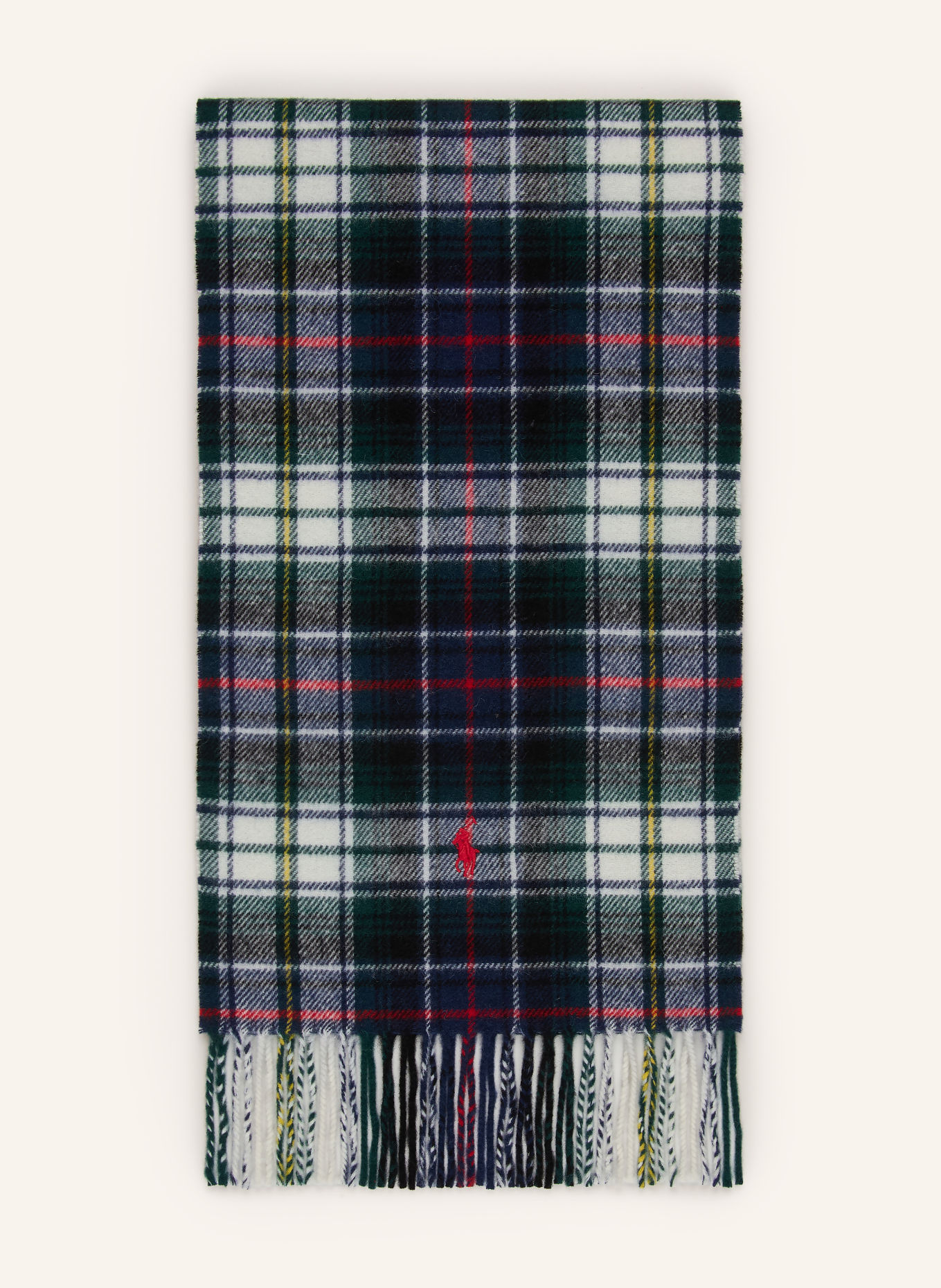 POLO RALPH LAUREN Scarf: DARK GRAY / CREAM / RED