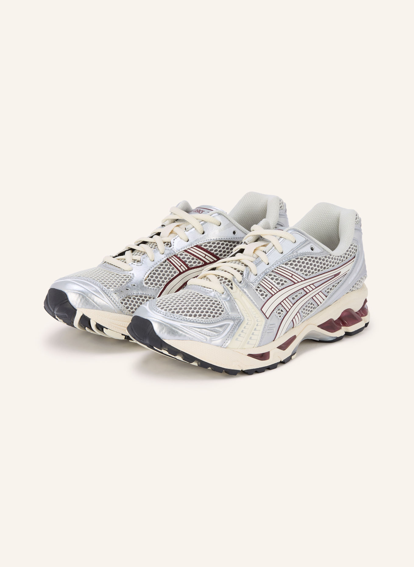 ASICS Sneakersy GEL-KAYANO™ 14: SREBRNY / KREMOWY / CIEMNOCZERWONY