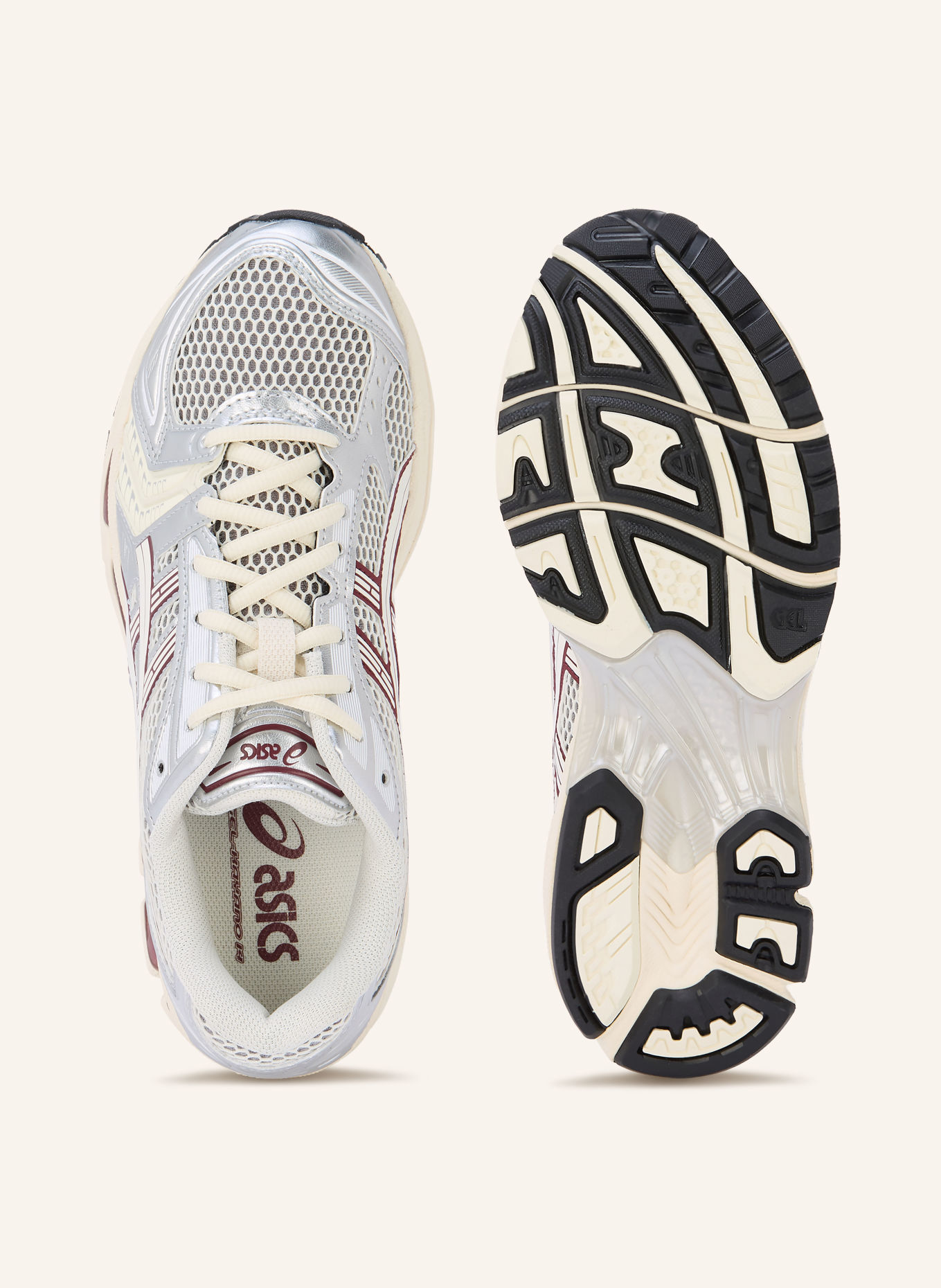 ASICS Sneakersy GEL-KAYANO™ 14: SREBRNY / KREMOWY / CIEMNOCZERWONY