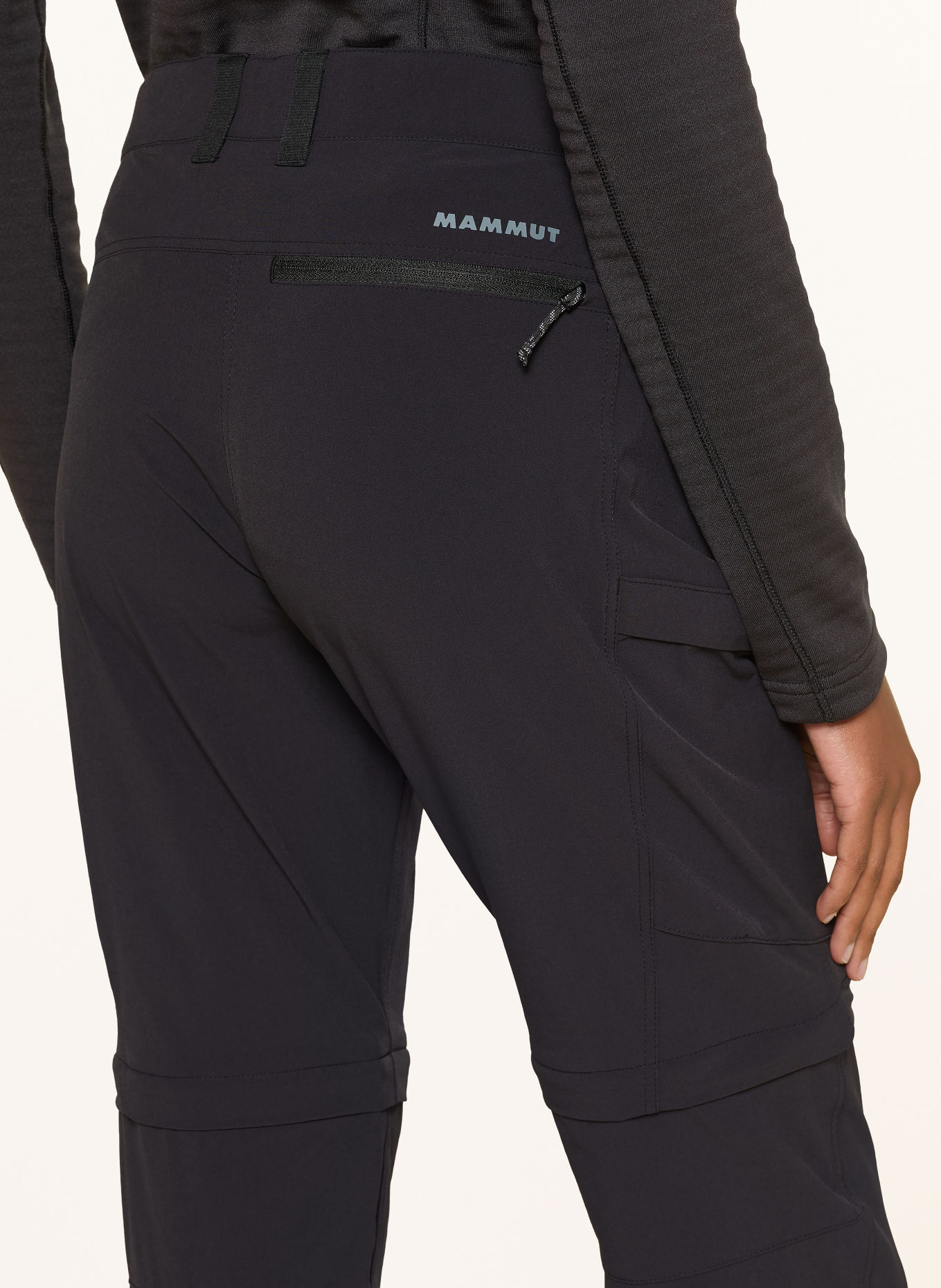 MAMMUT RUNBOLD IV zip-off trousers: BLACK
