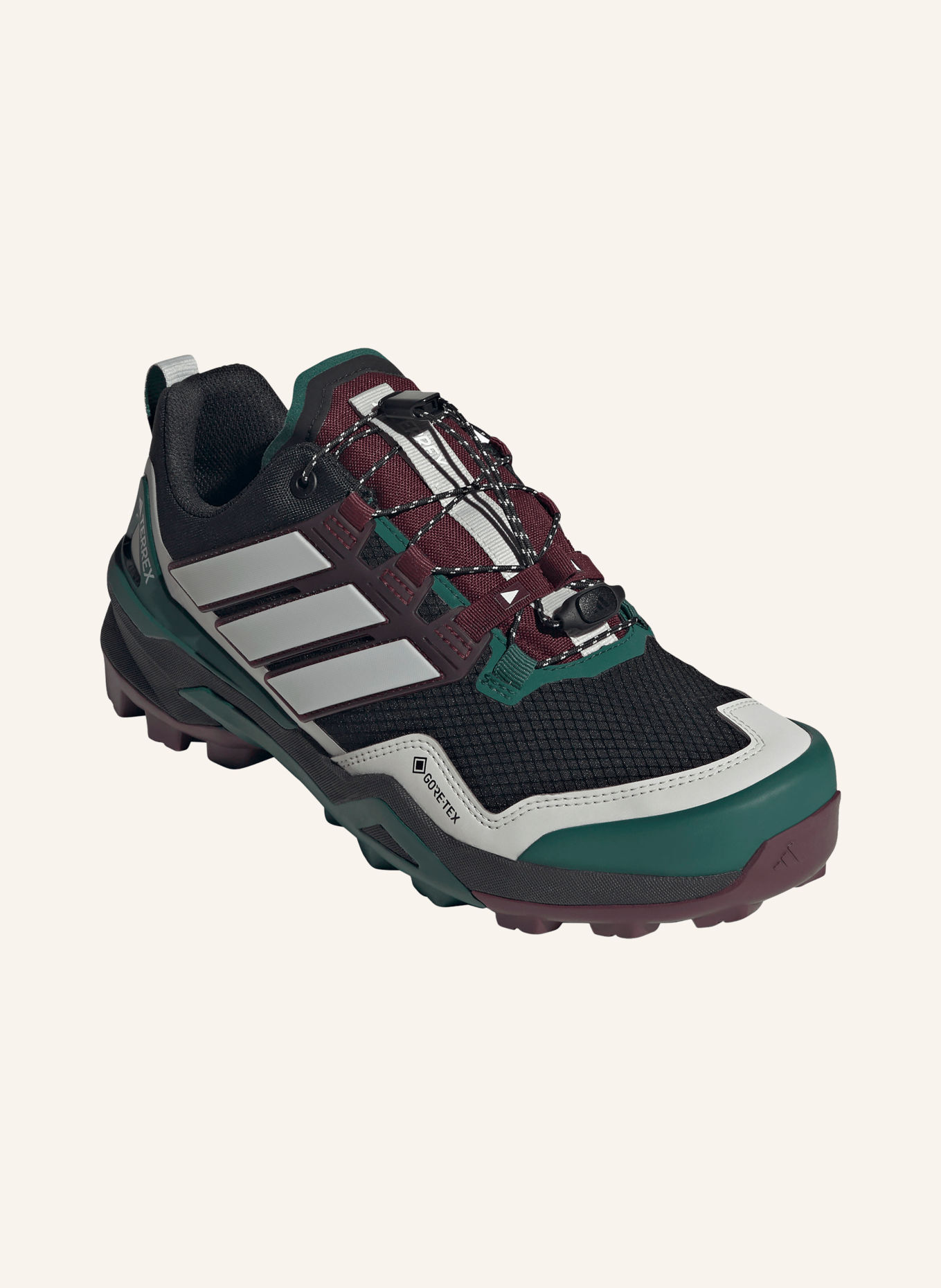adidas TERREX Wanderschuhe TERREX SKYCHASER GTX: SCHWARZ / DUNKELROT / DUNKELGRÜN