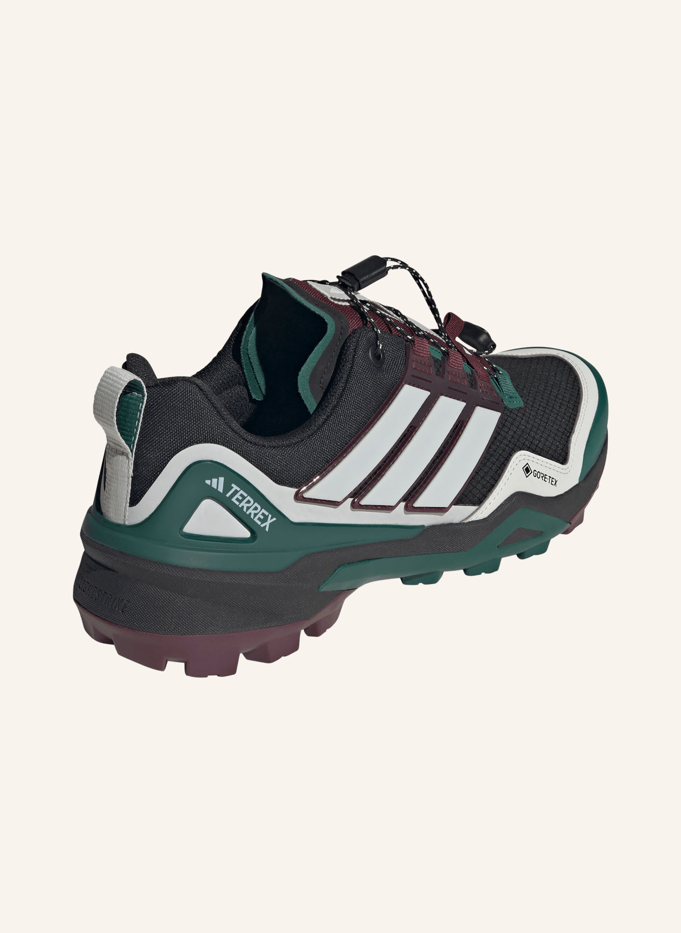adidas TERREX Wanderschuhe TERREX SKYCHASER GTX: SCHWARZ / DUNKELROT / DUNKELGRÜN