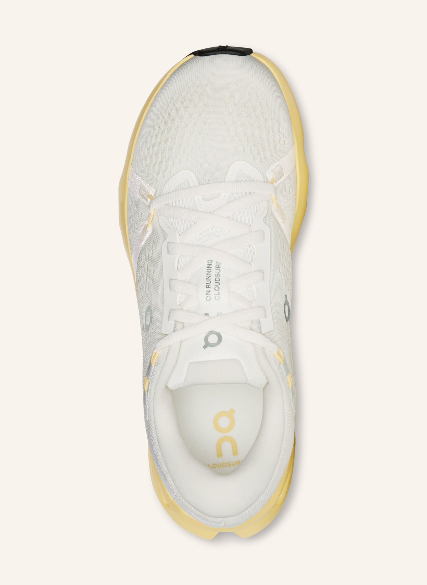 On Laufschuhe CLOUDSURFER 2: ECRU / HELLGELB
