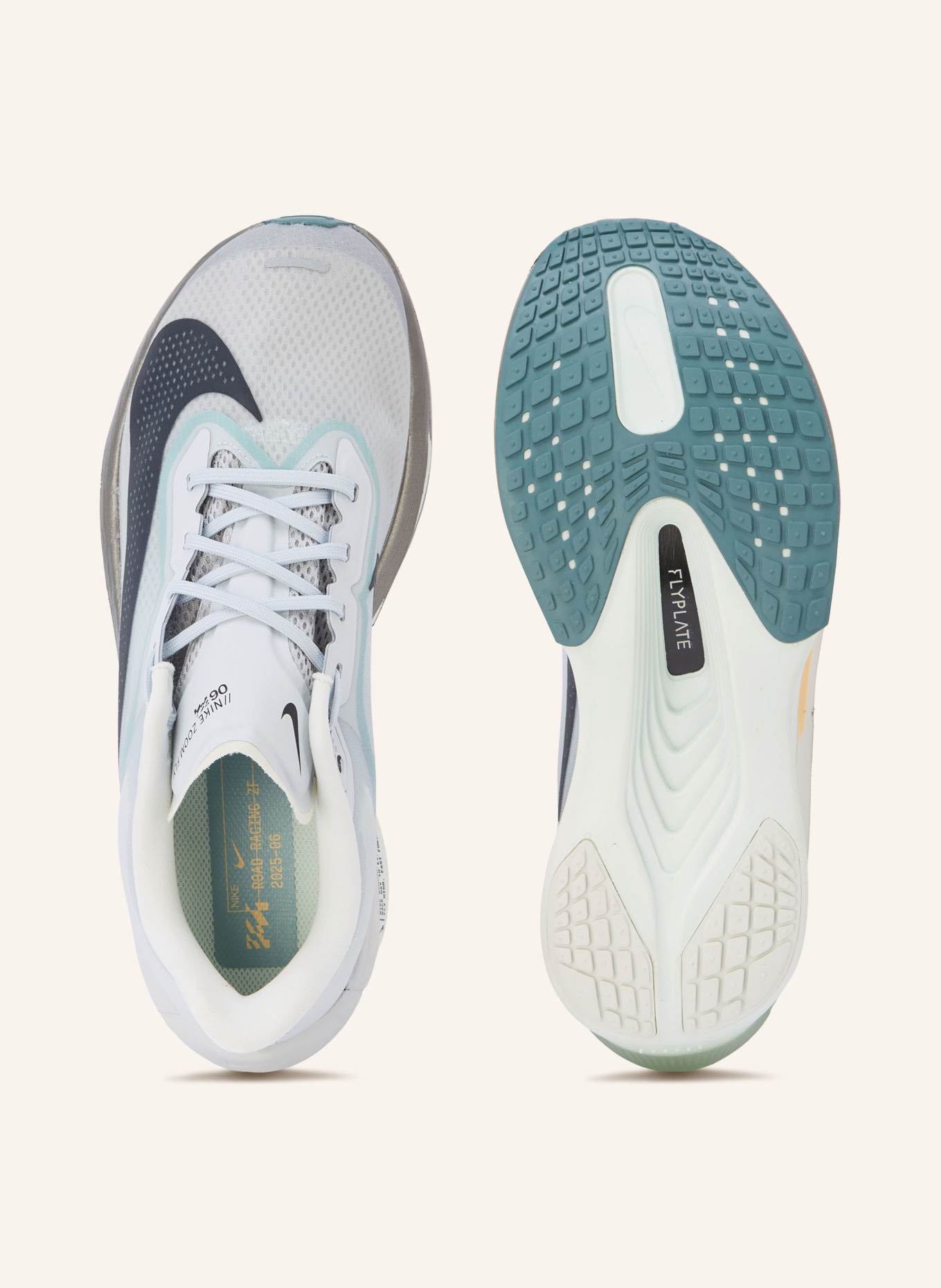 Nike Running shoes ZOOM FLY 6: LIGHT GRAY / BLUE GRAY / BLACK