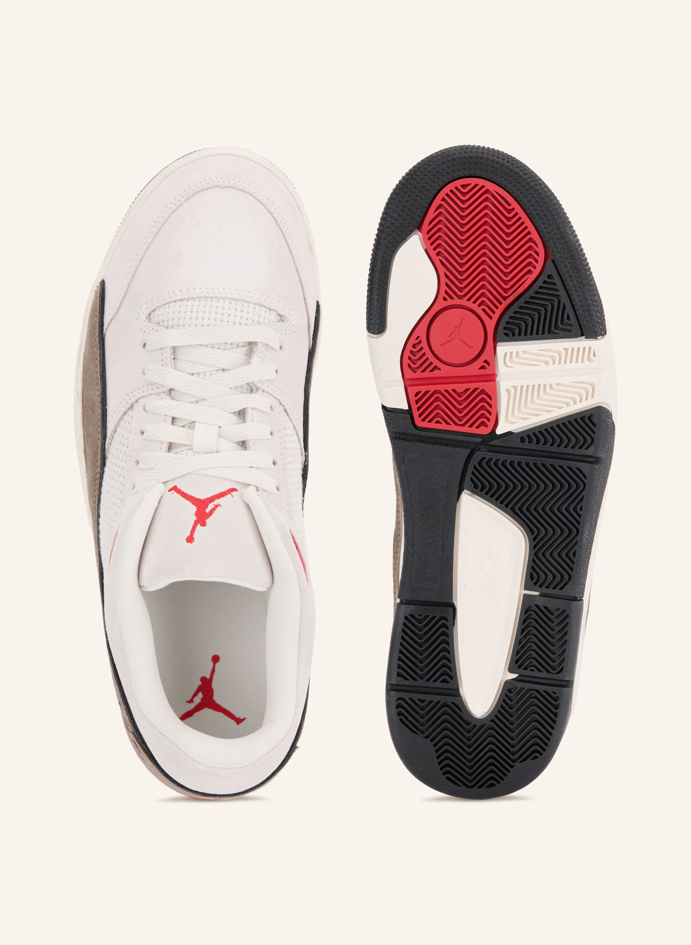 JORDAN Sneakers JORDAN FLIGHT COURT: ECRU / GRIJS / ROOD