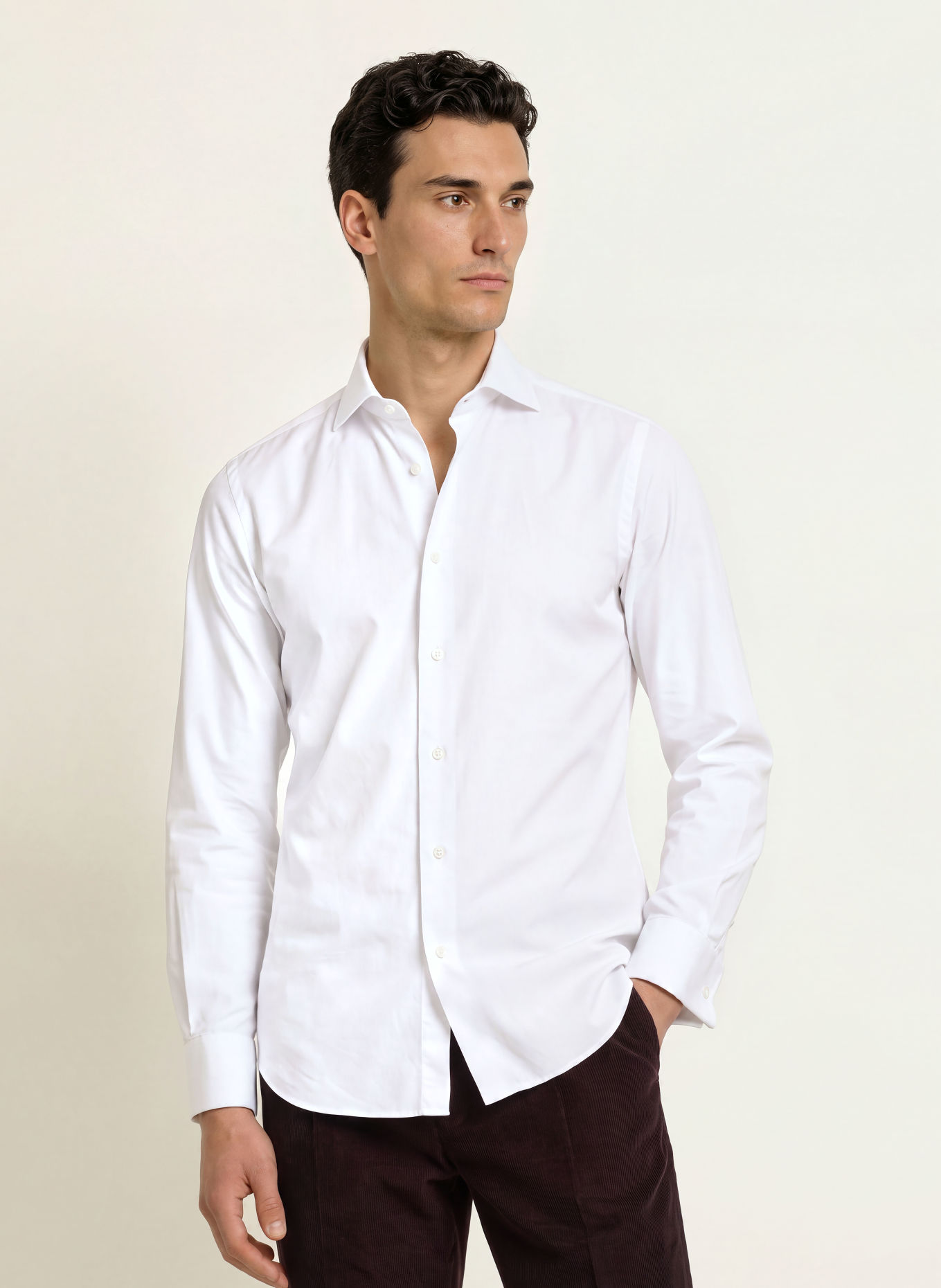FINAMORE 1925 Hemd NAPOLI EDUARDO Regular Fit: WEISS