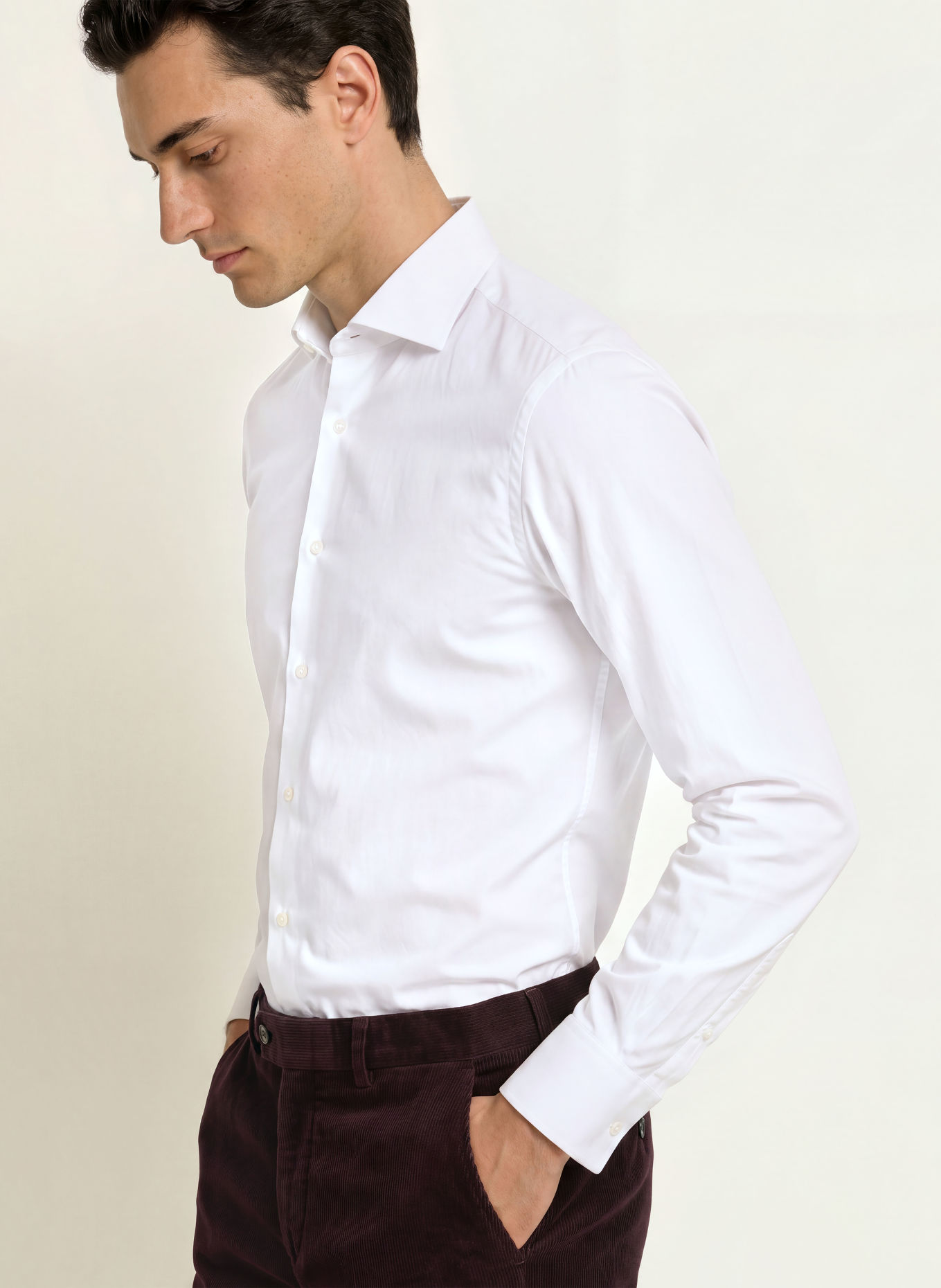 FINAMORE 1925 Hemd NAPOLI EDUARDO Regular Fit: WEISS