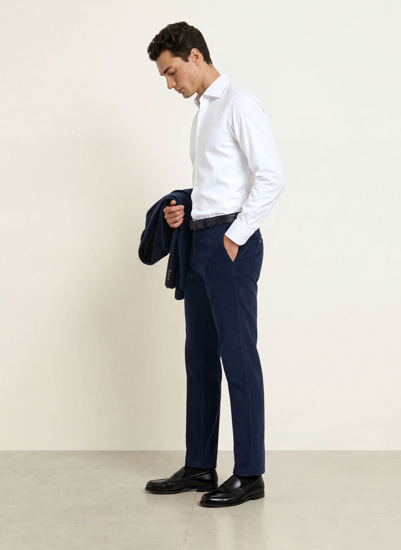FINAMORE 1925 Oxford-overhemd NAPOLI EDUARDO Regular Fit: WIT