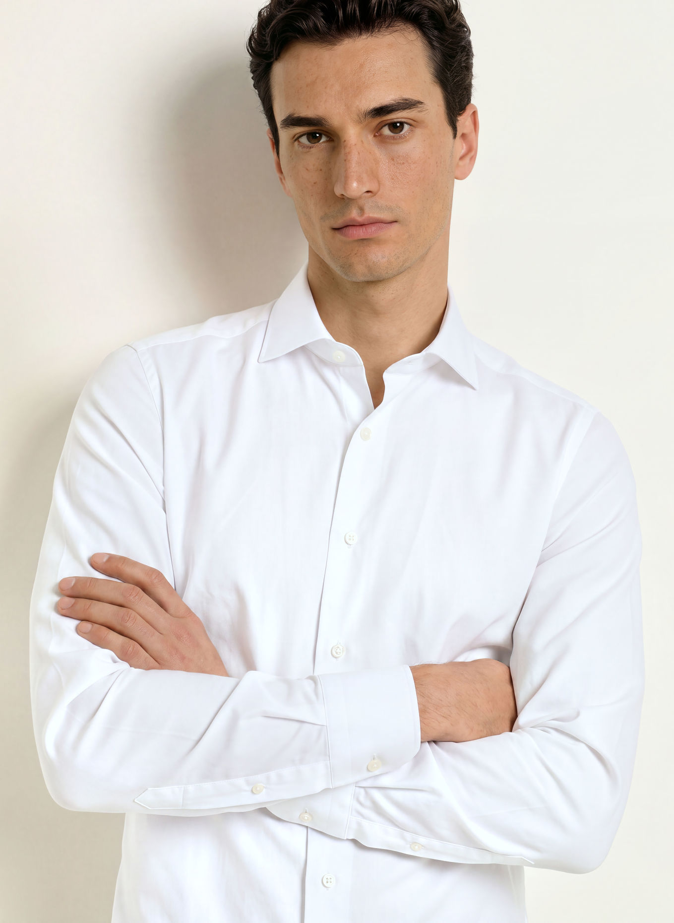 FINAMORE 1925 Oxford-overhemd NAPOLI EDUARDO Regular Fit: WIT