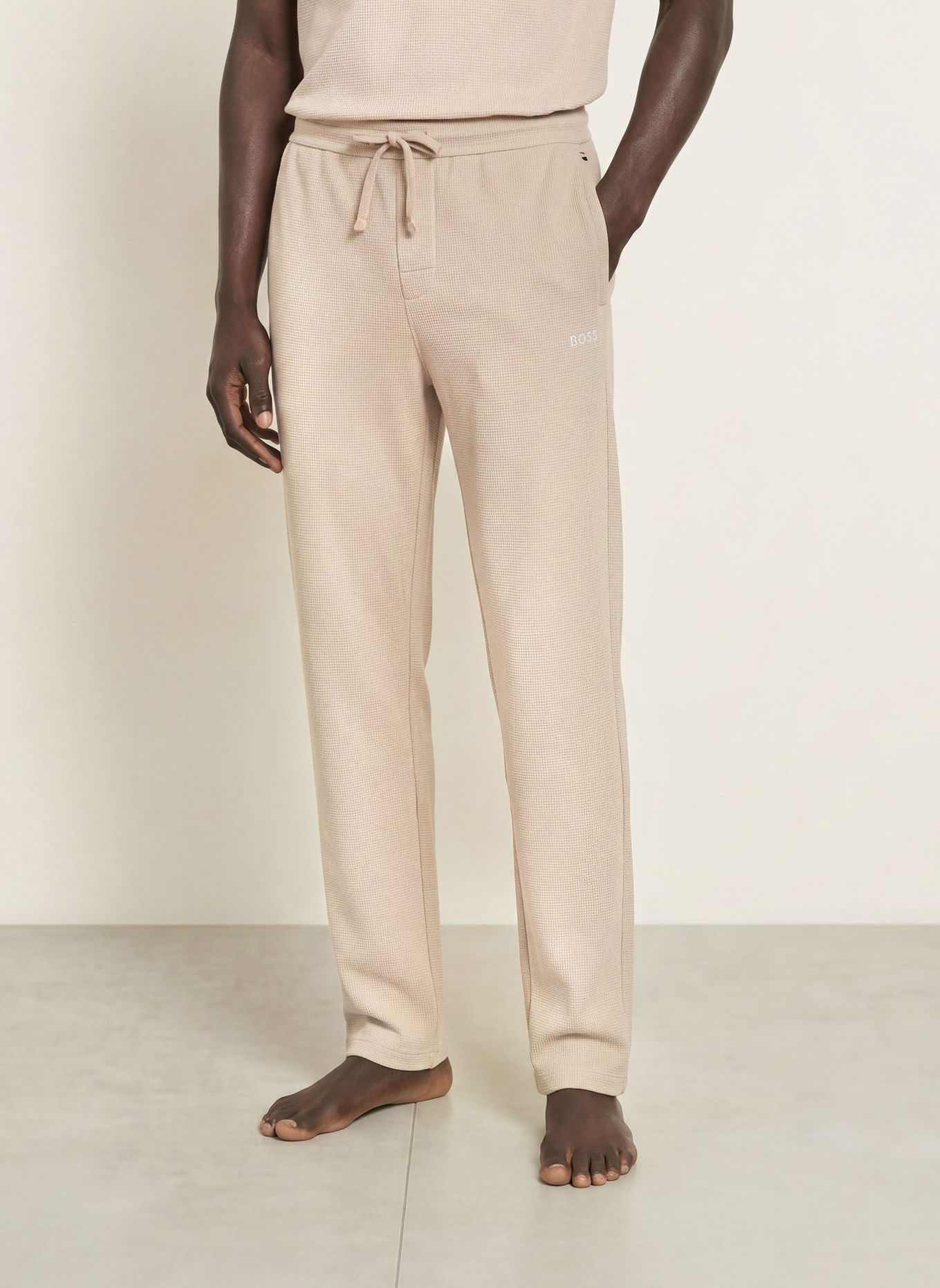 BOSS Pantalon de pyjama WAFFLE: BEIGE