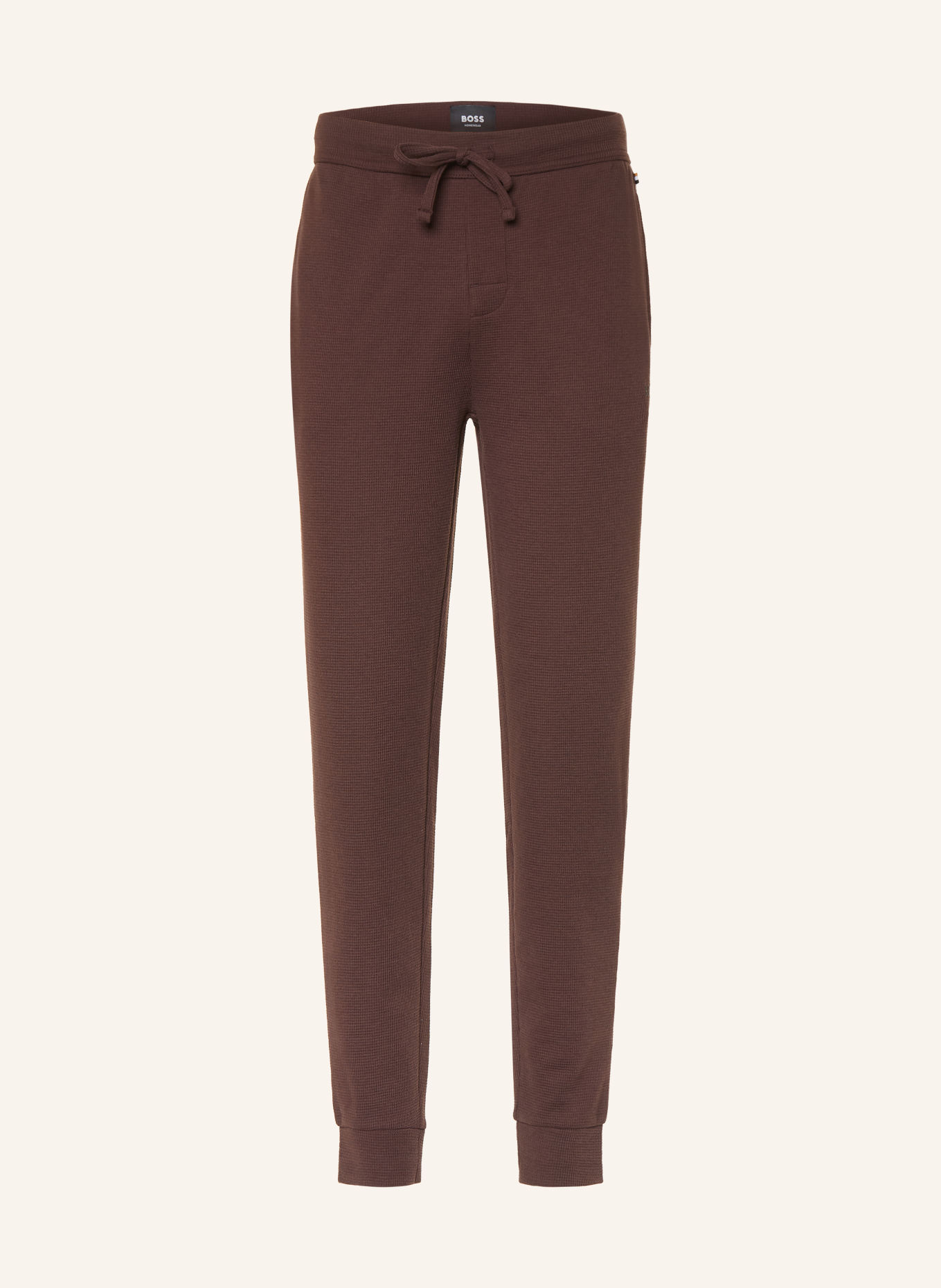 BOSS pantalon de pyjama: MARRON FONCÉ / NOIR