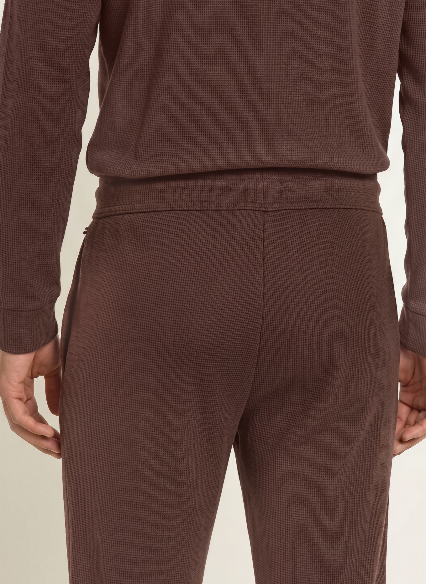 BOSS pantalon de pyjama: MARRON FONCÉ / NOIR