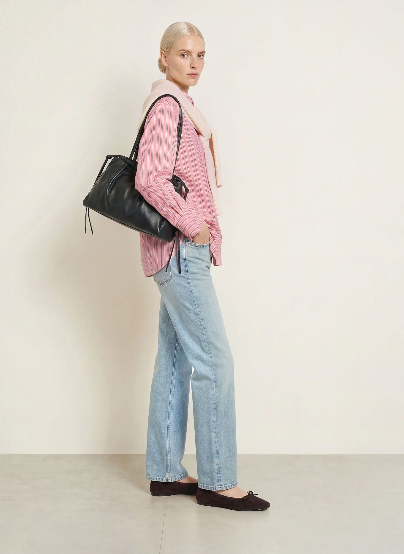 TOMMY HILFIGER Hemdbluse: ROSA / DUNKELGRAU / WEISS