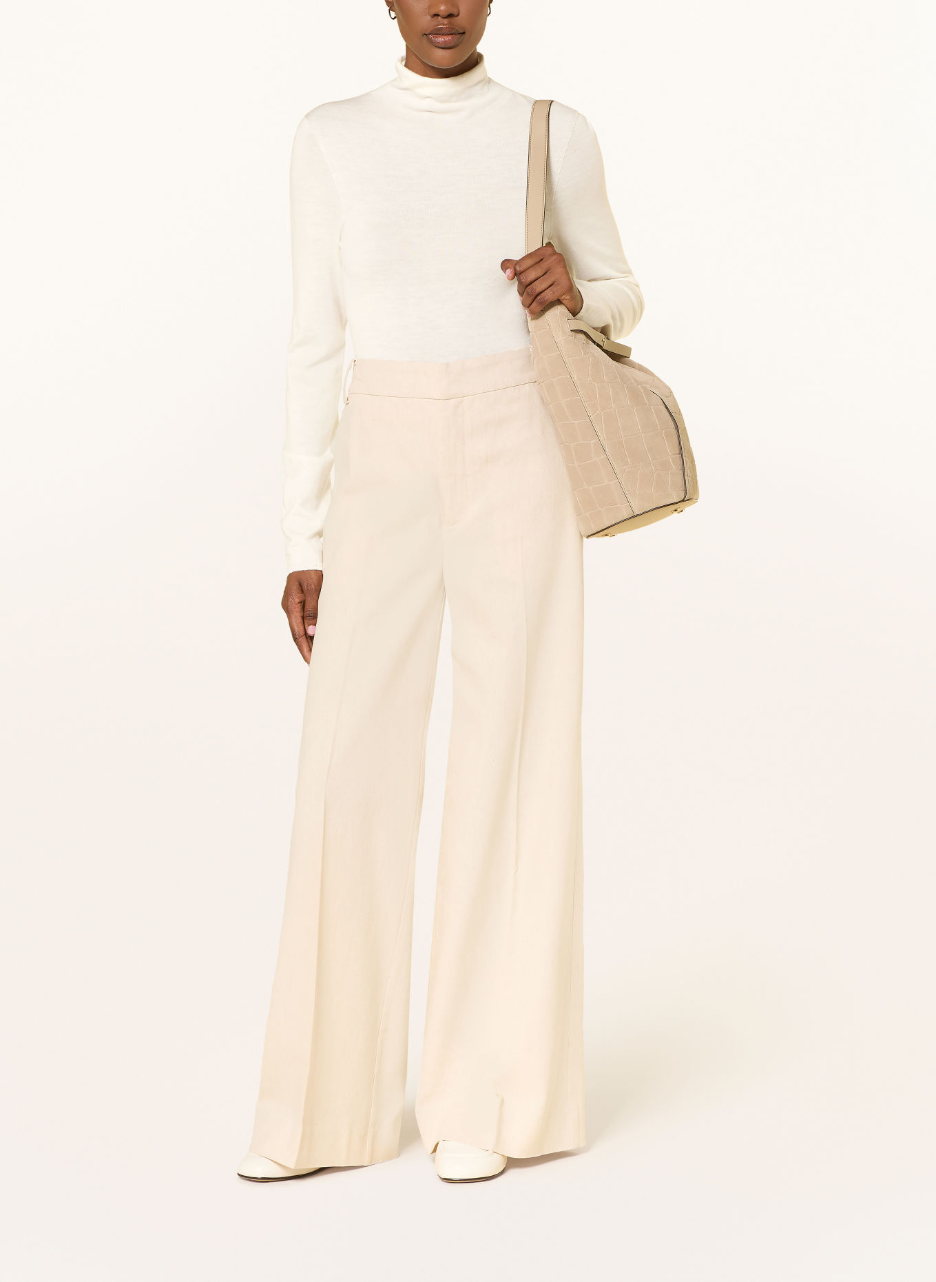 ALMADA LABEL Rollkragenpullover FARRA aus Cashmere: CREME