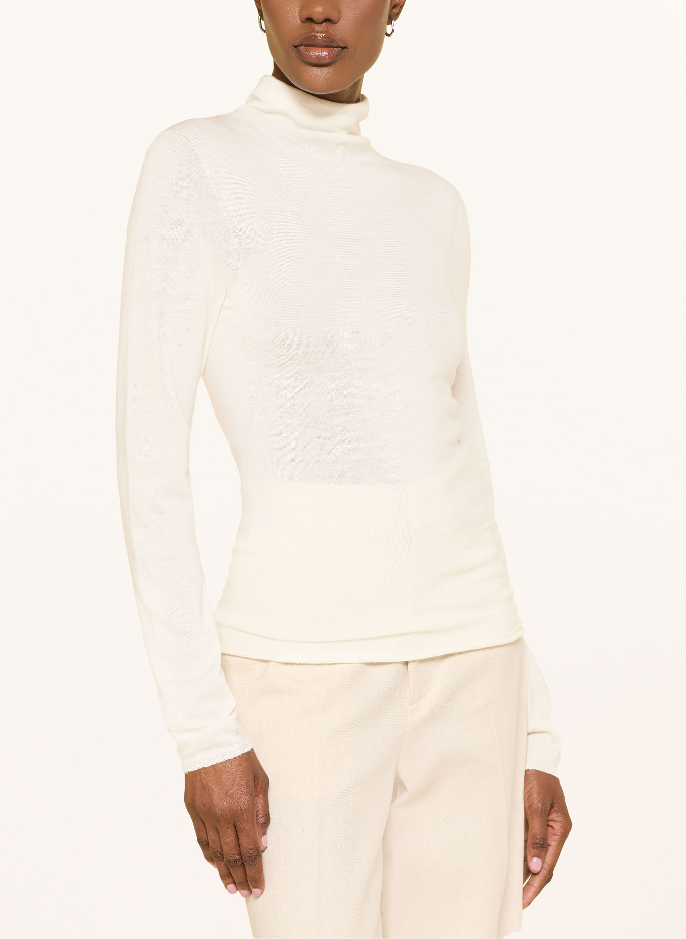 ALMADA LABEL Rollkragenpullover FARRA aus Cashmere: CREME