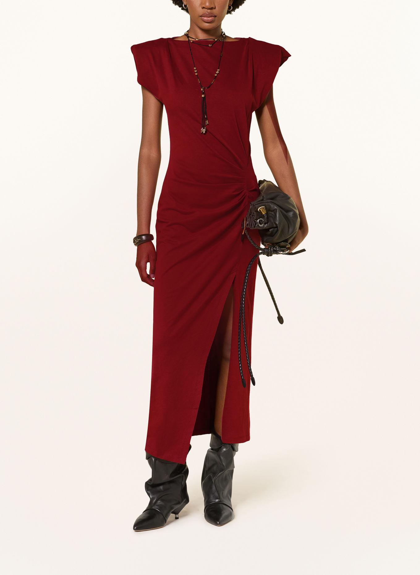 MARANT ÉTOILE Jerseykleid NADELA: DUNKELROT