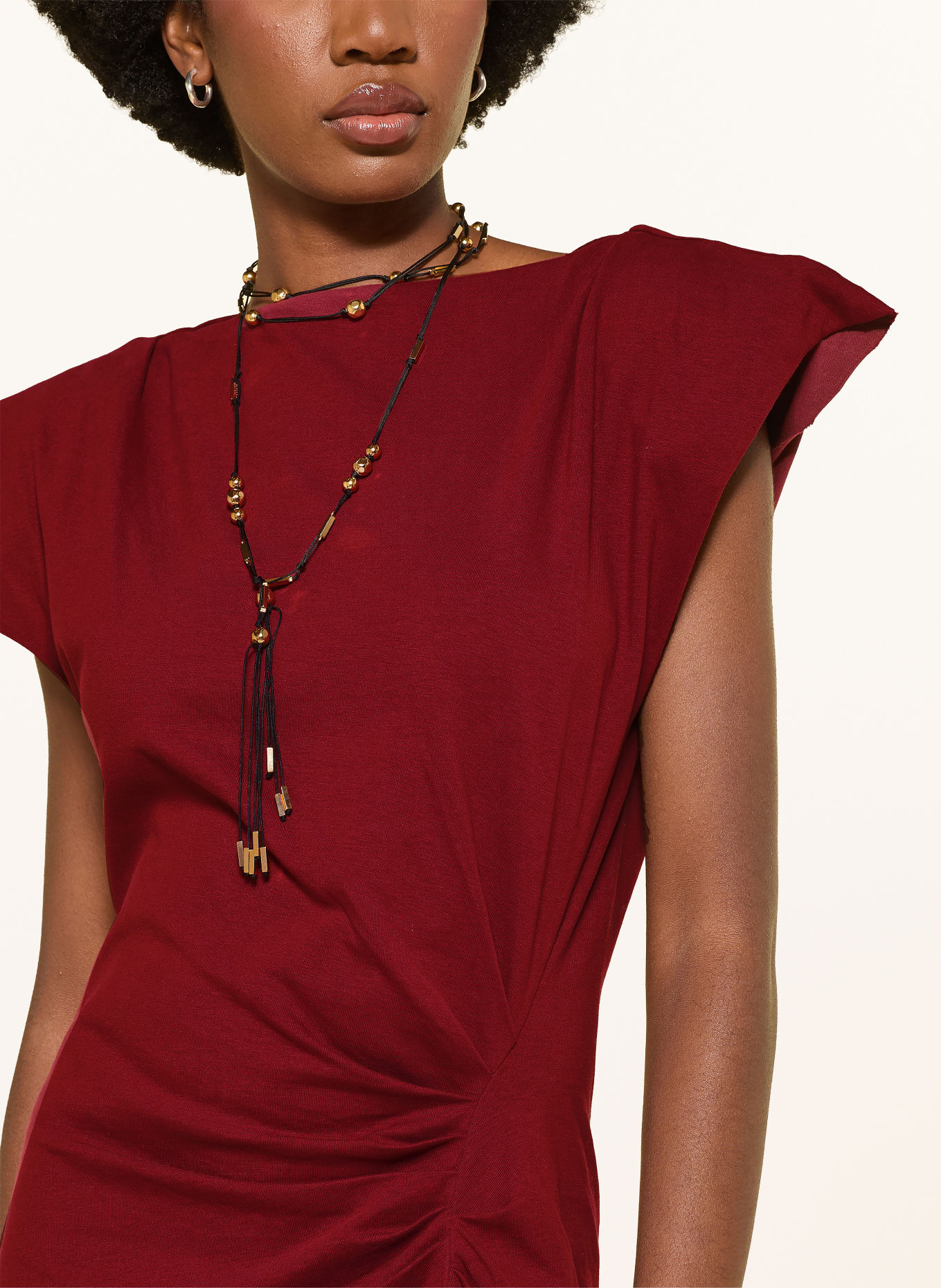 MARANT ÉTOILE Jerseykleid NADELA: DUNKELROT