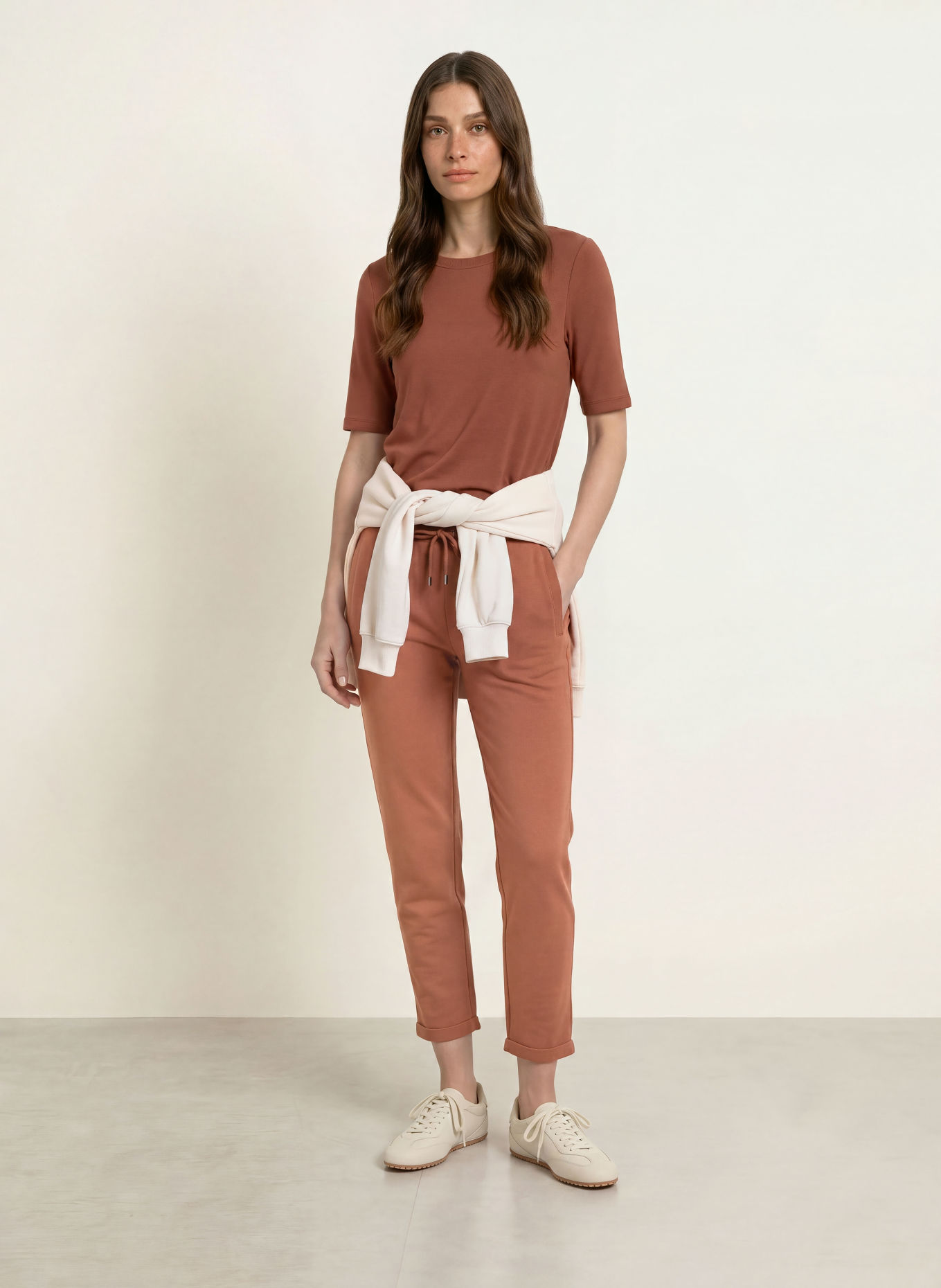 Juvia joggingbroek: LICHTBRUIN