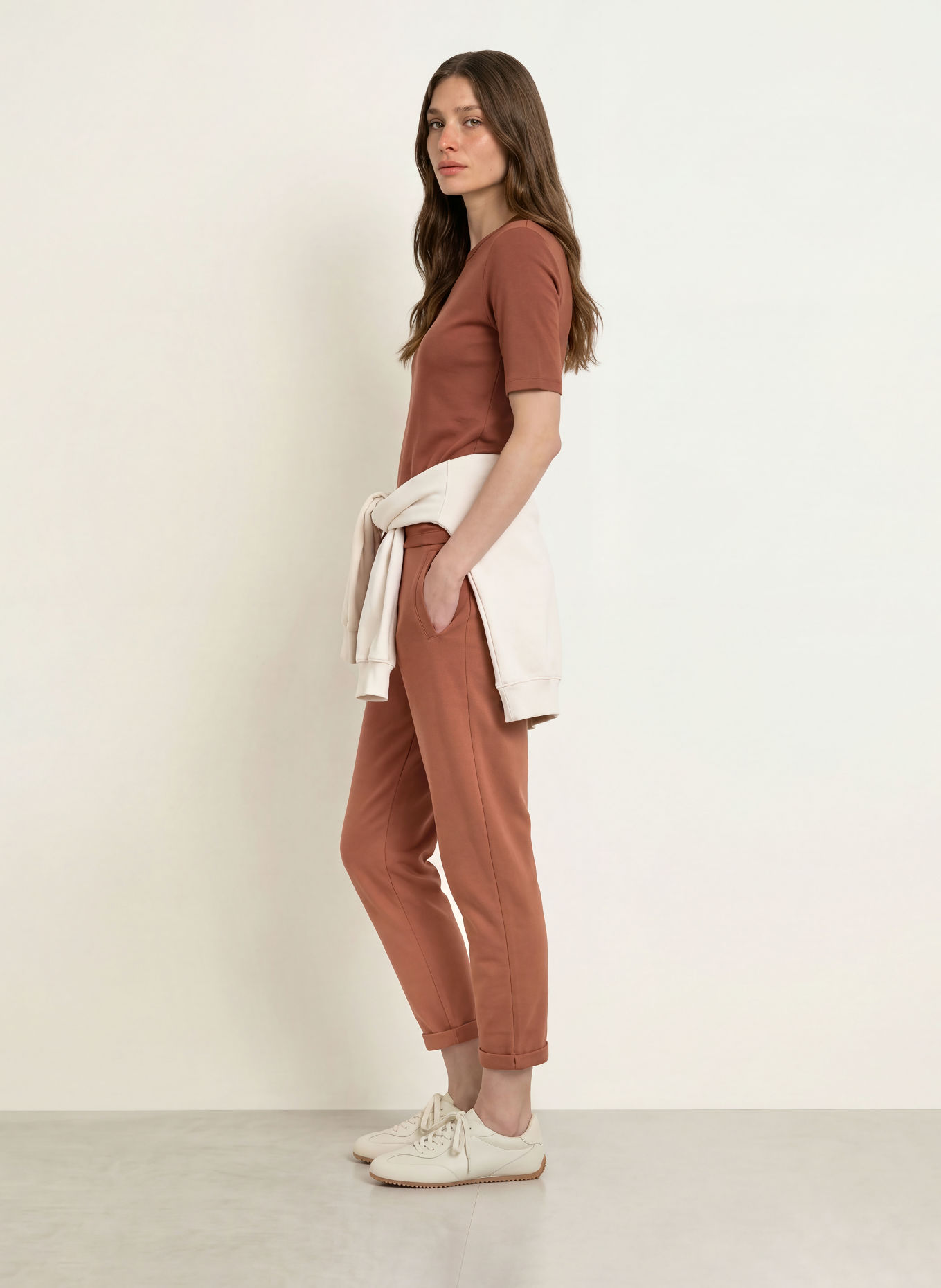 Juvia joggingbroek: LICHTBRUIN