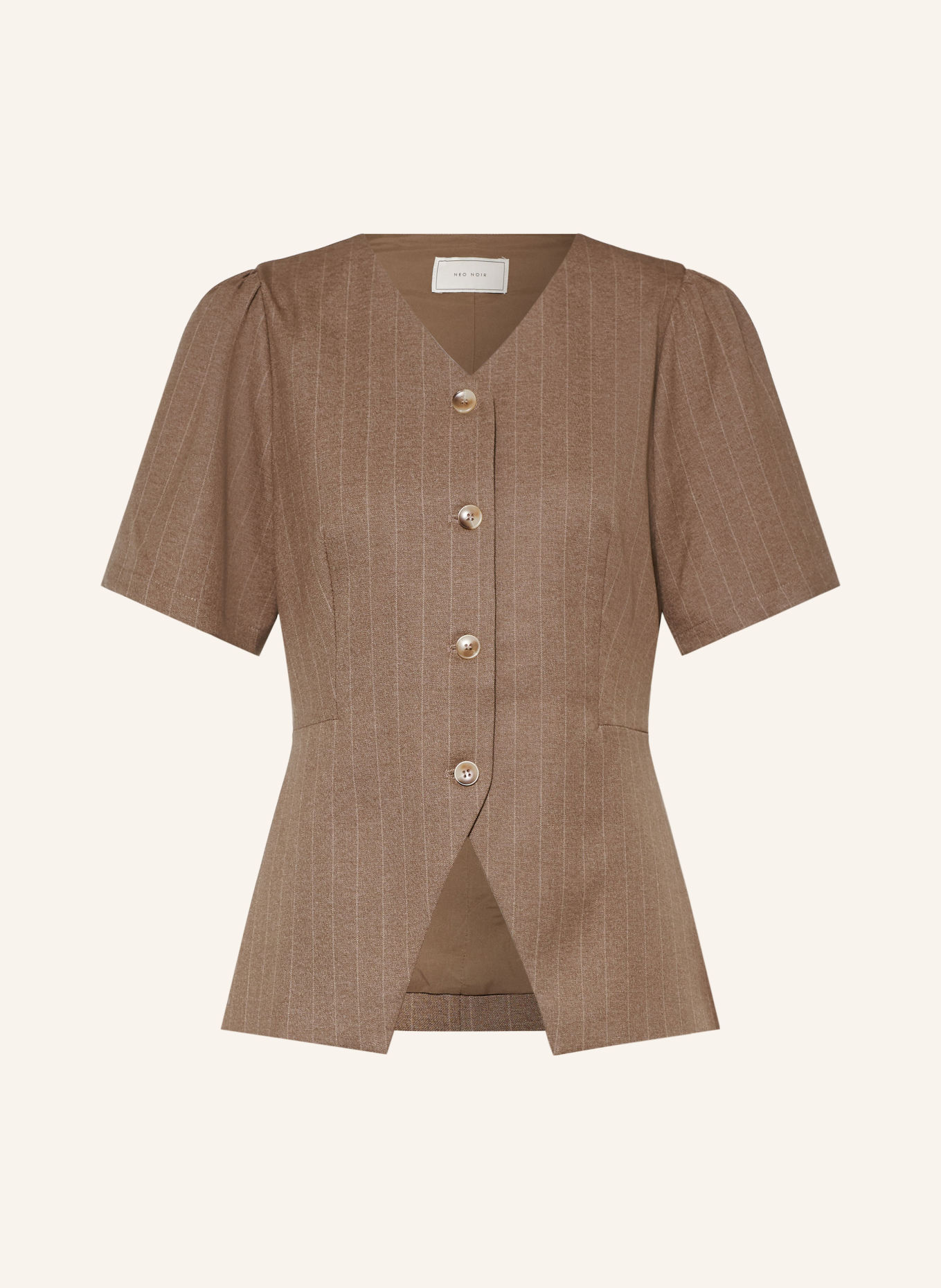 NEO NOIR Blouse JULES: BROWN / LIGHT BROWN
