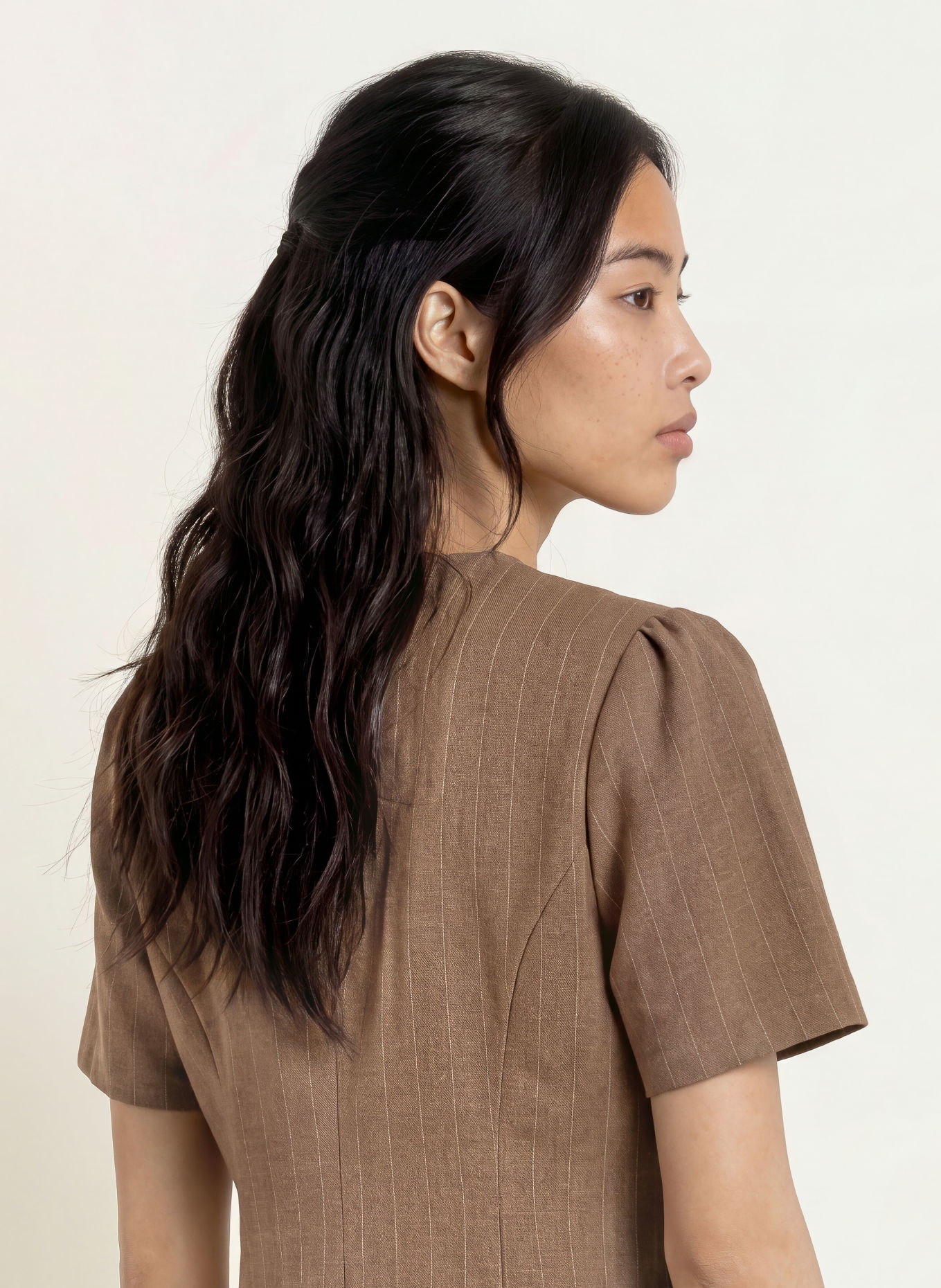 NEO NOIR Blouse JULES: BROWN / LIGHT BROWN