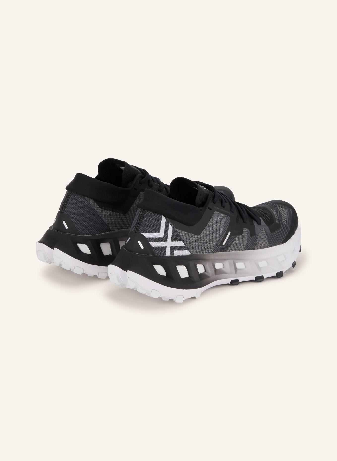 X-BIONIC TERRASKIN X02 trail running shoes: BLACK / DARK GRAY / WHITE