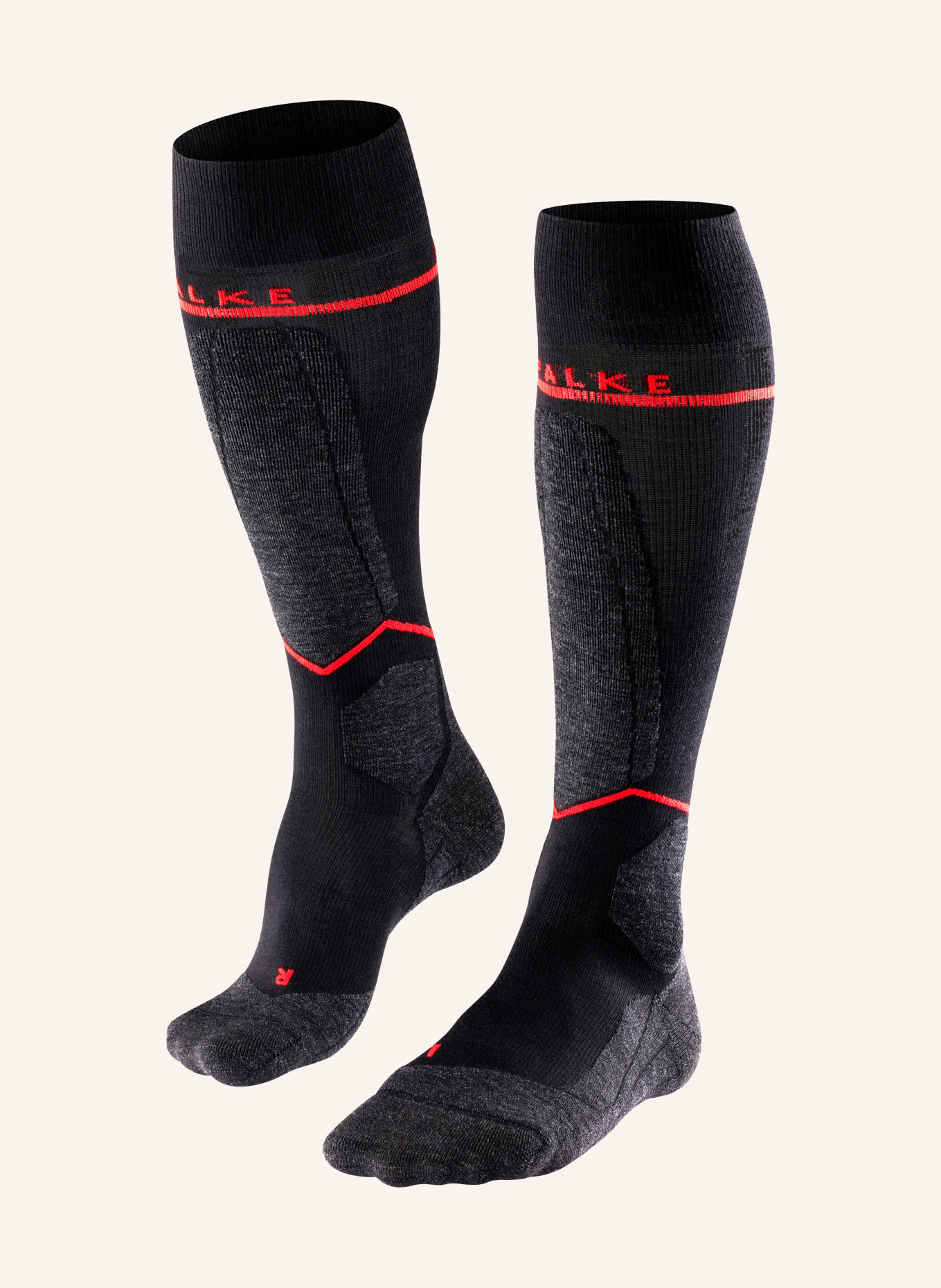 FALKE Skisocken SK4 ENERGIZING LIGHT WOOL: 3010 BLACK-MIX
