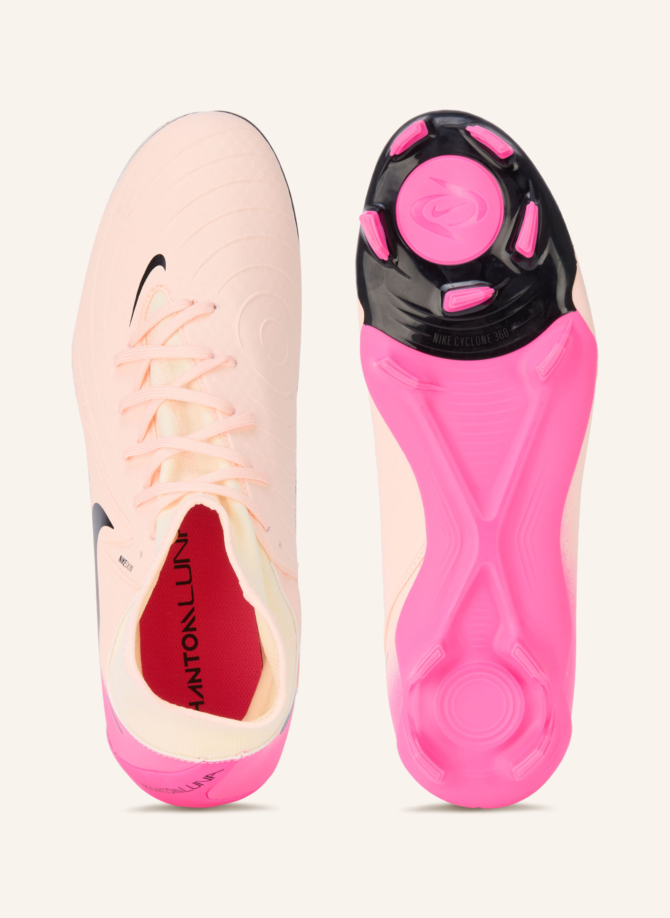 Nike Fußballschuhe PHANTOM LUNA II ACADEMY FG/MG: HELLROSA / NEONPINK / SCHWARZ