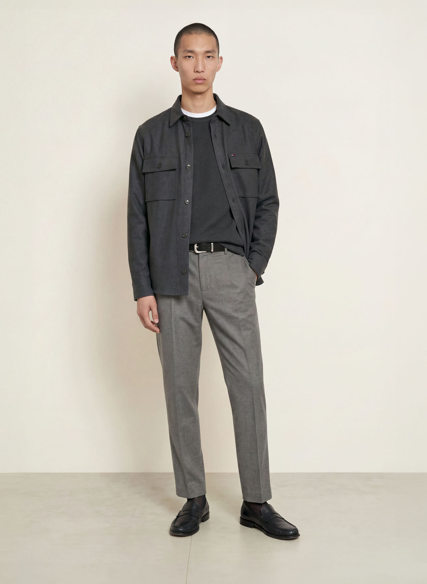 TOMMY HILFIGER Pullover: DUNKELGRAU