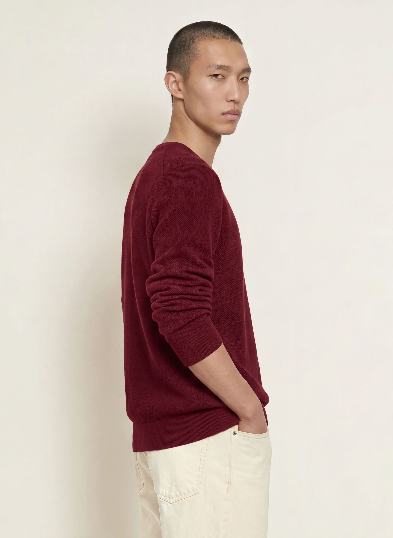 TOMMY HILFIGER Pullover: DUNKELROT