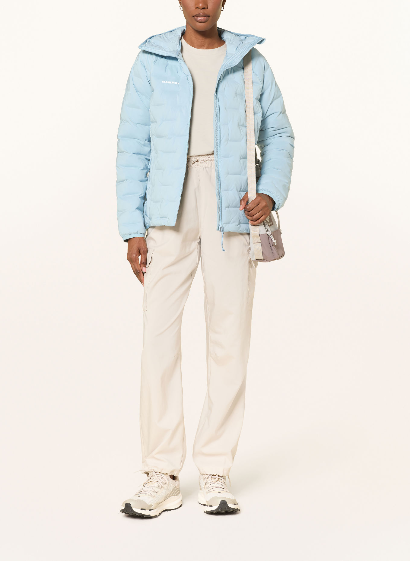 MAMMUT Quilted jacket SENDER IN: LIGHT BLUE / WHITE