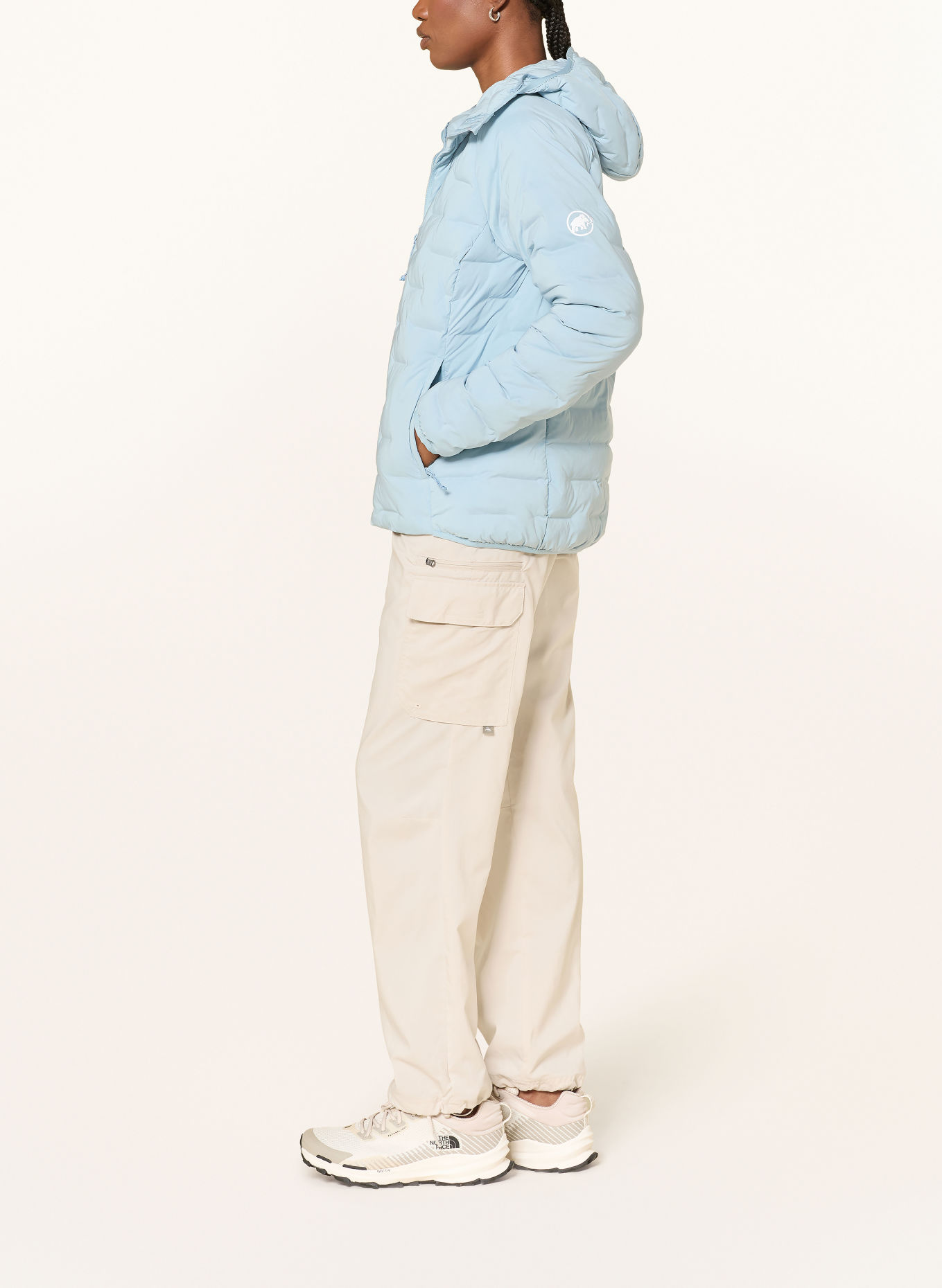 MAMMUT Quilted jacket SENDER IN: LIGHT BLUE / WHITE