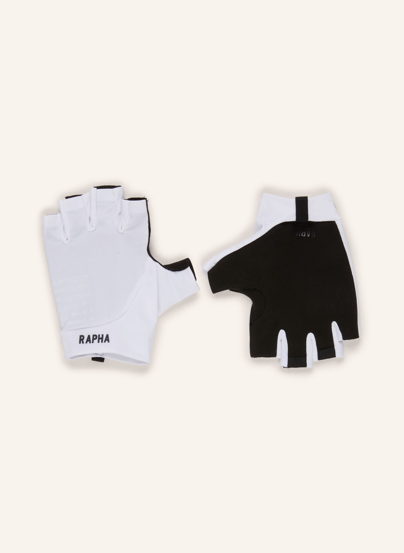 Rapha Cycling gloves PRO TEAM: WHITE / BLACK
