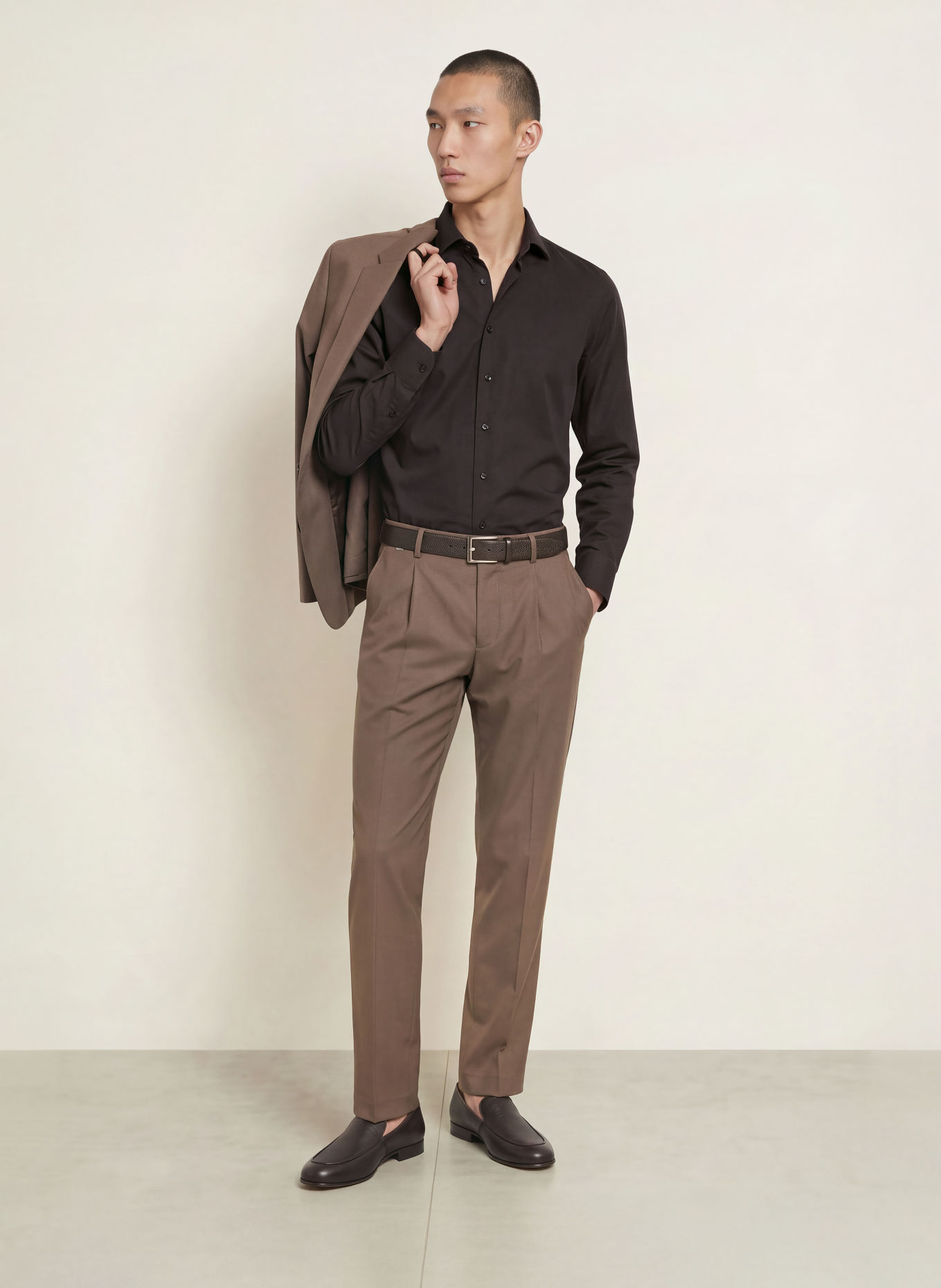 OLYMP SIGNATURE Hemd Casual tailored fit: DUNKELBRAUN