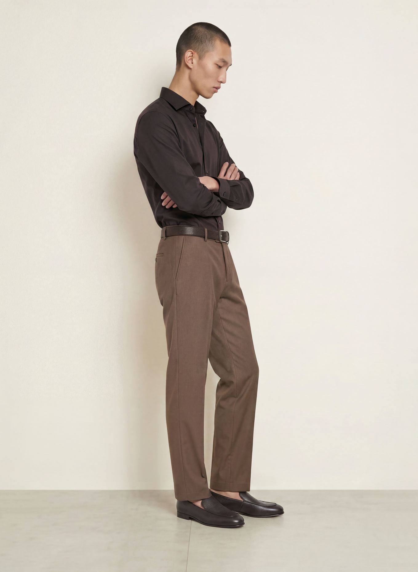OLYMP SIGNATURE Hemd Casual tailored fit: DUNKELBRAUN