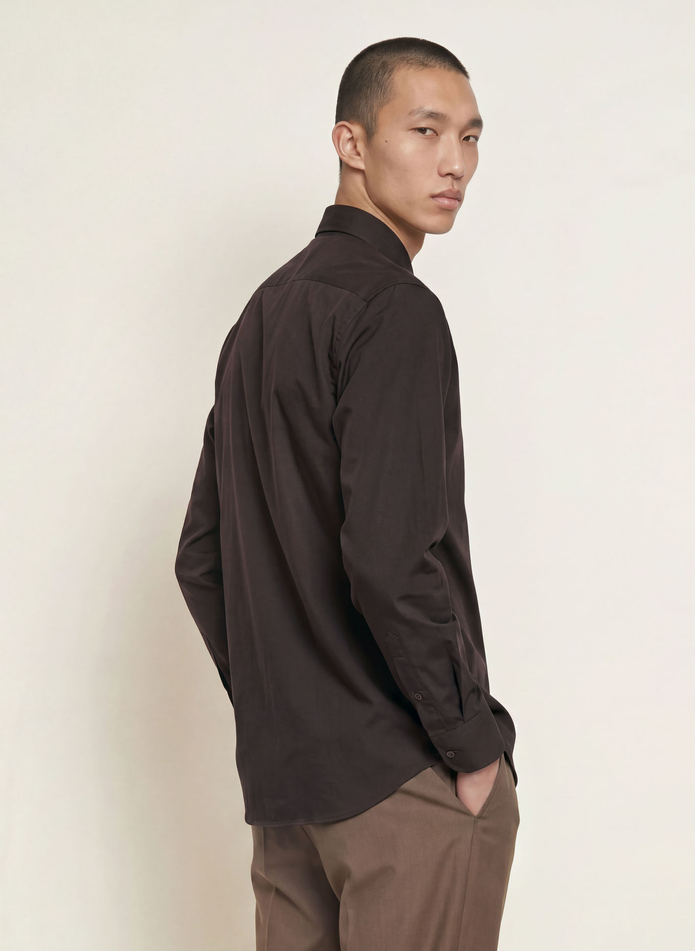 OLYMP SIGNATURE Hemd Casual tailored fit: DUNKELBRAUN