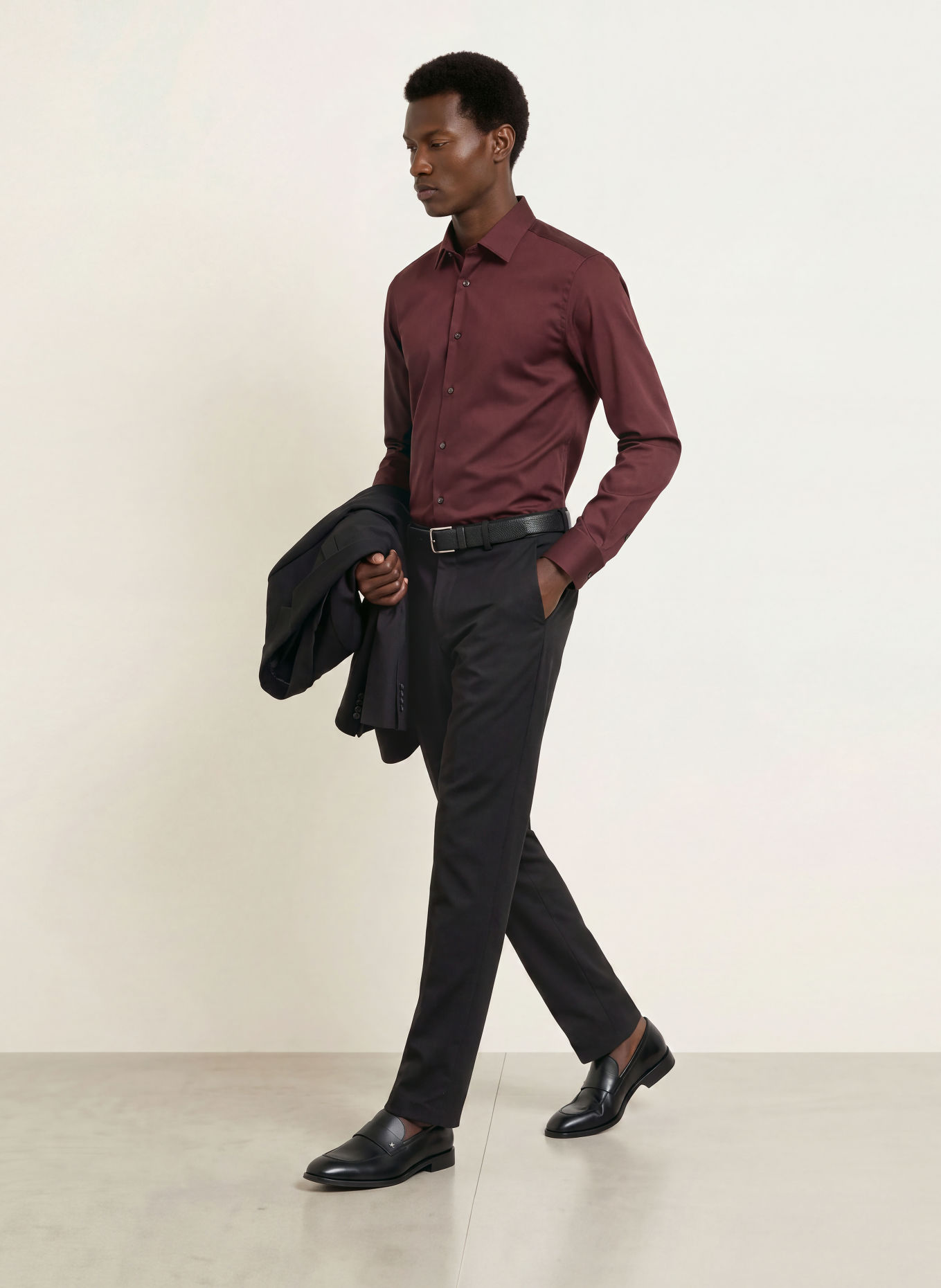 OLYMP SIGNATURE Hemd tailored fit: DUNKELROT