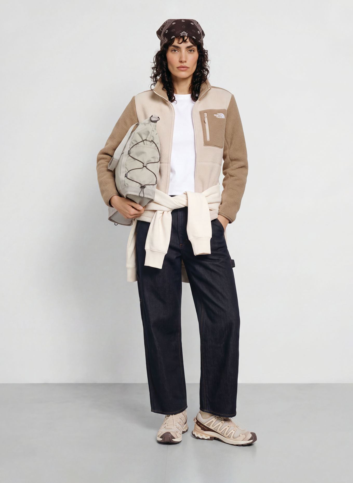THE NORTH FACE YUMIORI Fleece Jacket: BEIGE / TAUPE