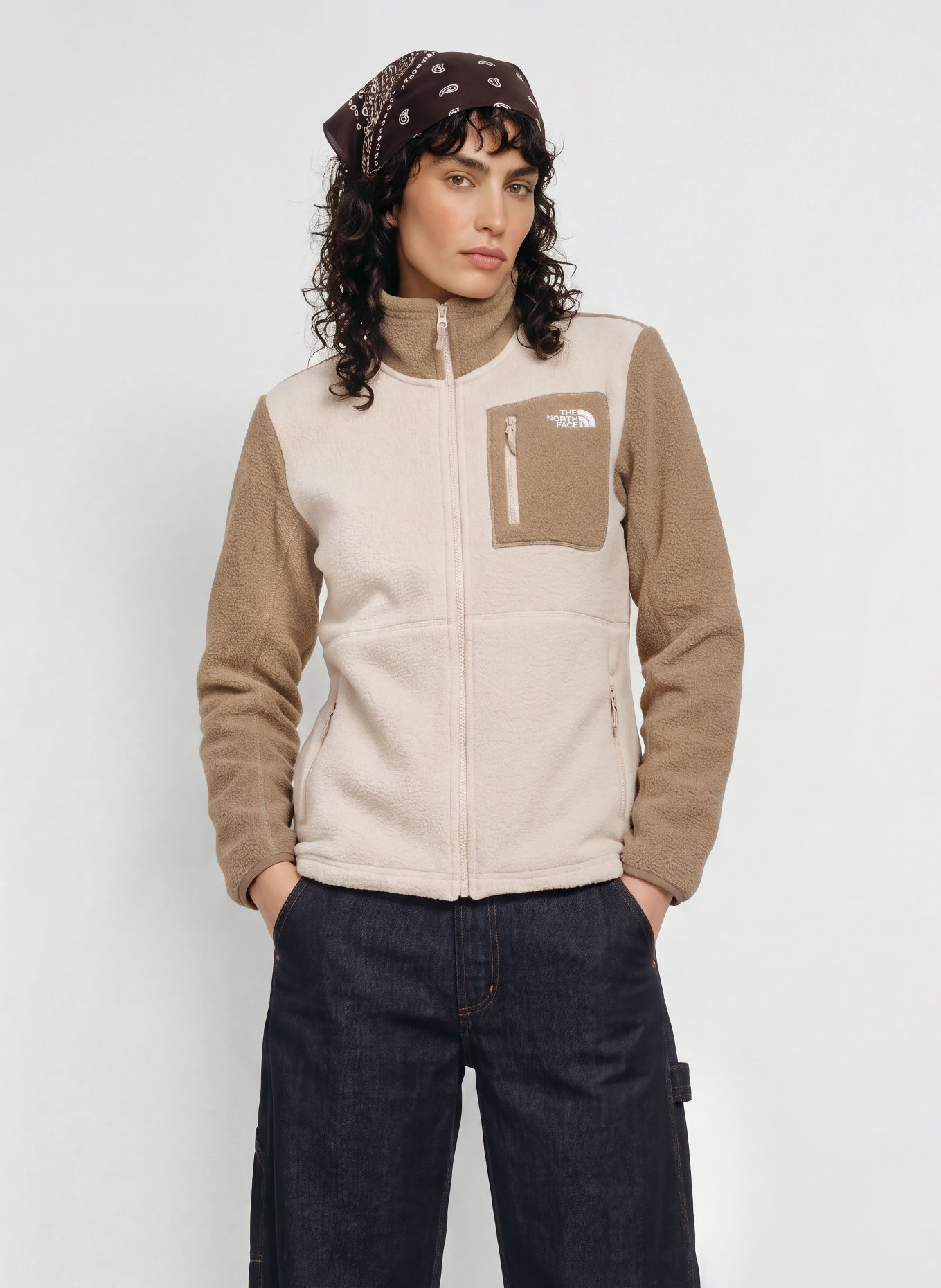 THE NORTH FACE YUMIORI Fleece Jacket: BEIGE / TAUPE