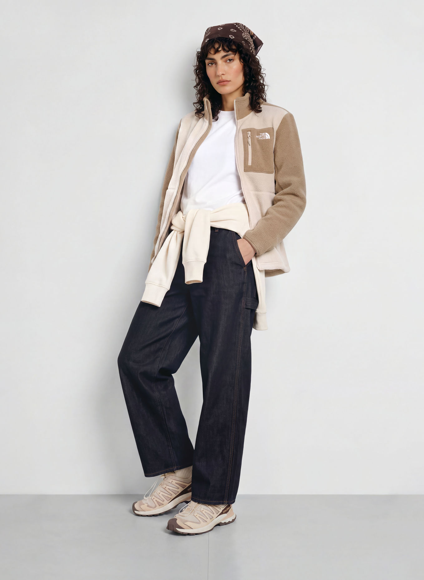 THE NORTH FACE YUMIORI Fleece Jacket: BEIGE / TAUPE