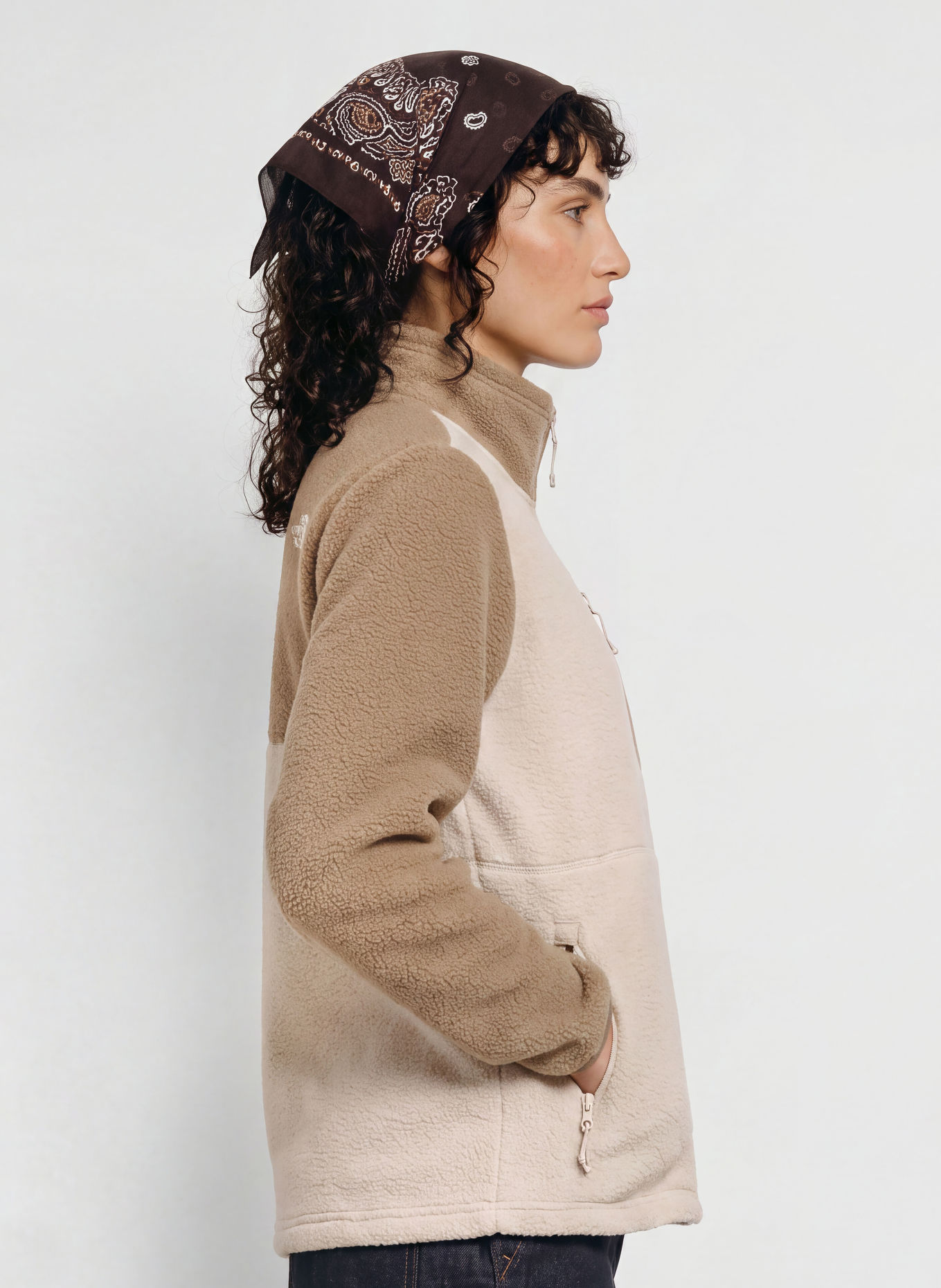 THE NORTH FACE YUMIORI Fleece Jacket: BEIGE / TAUPE