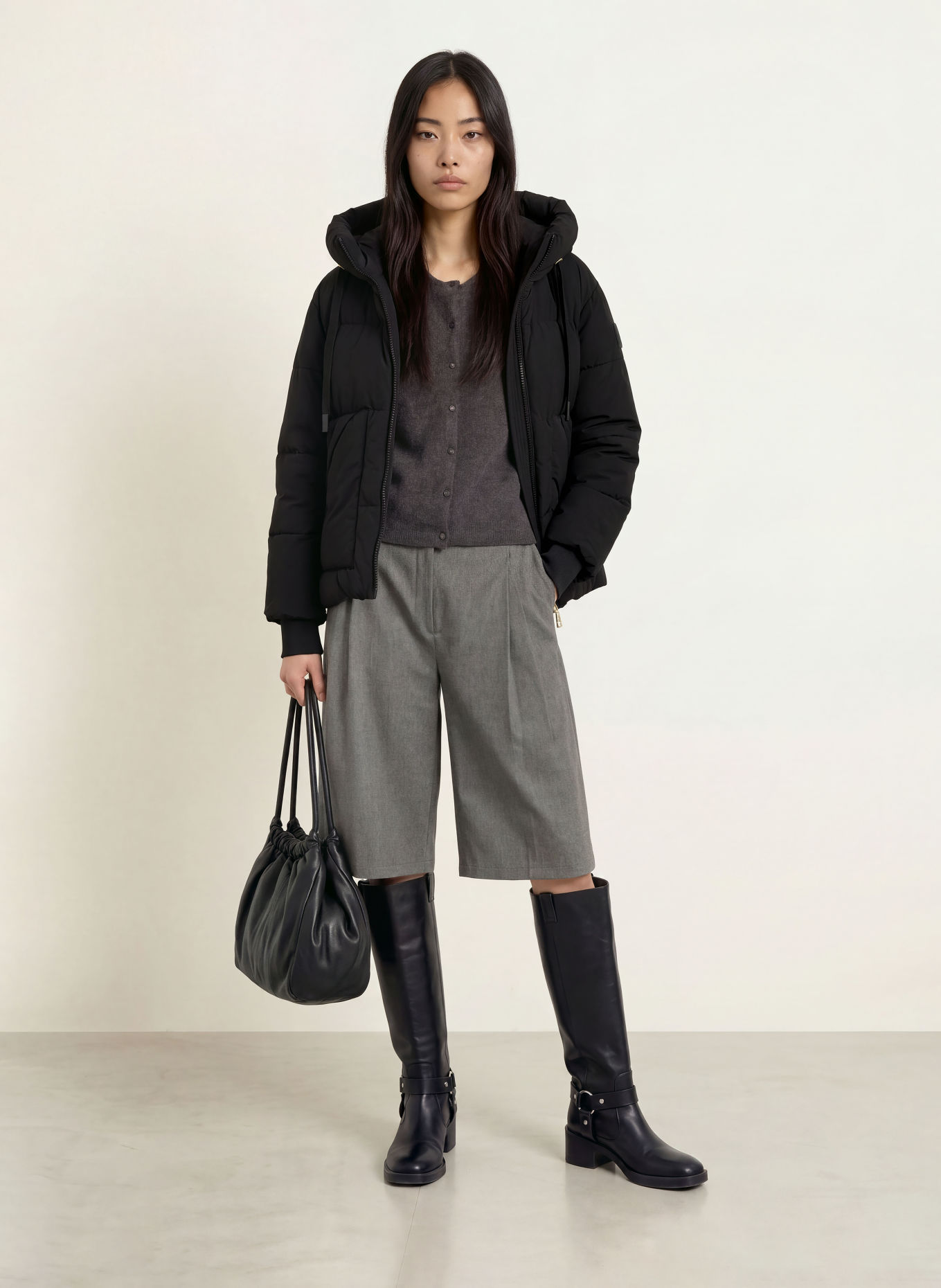 MOS MOSH Quilted jacket MMOLLIE: BLACK