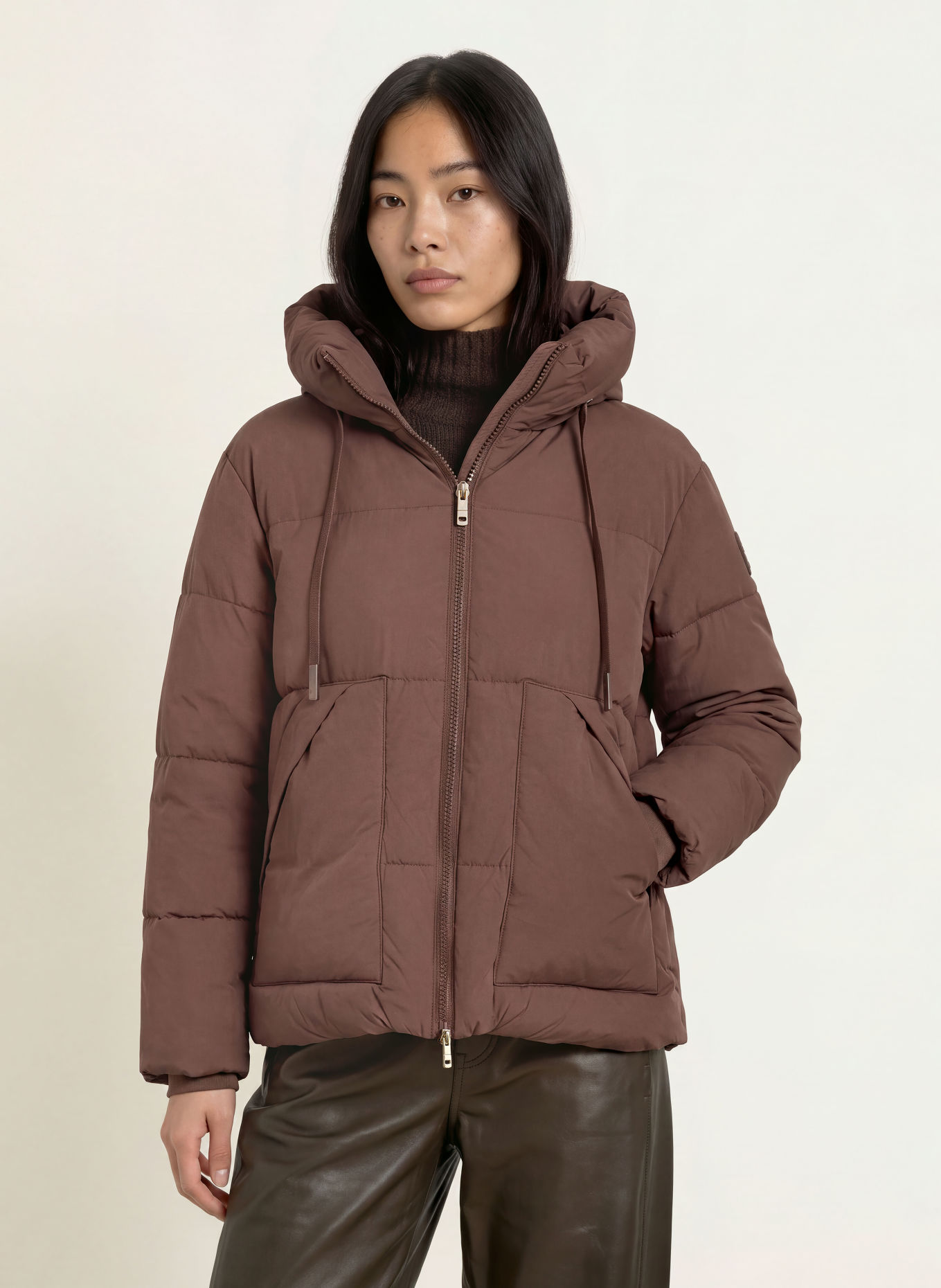MOS MOSH Quilted jacket MMOLLIE: TAUPE