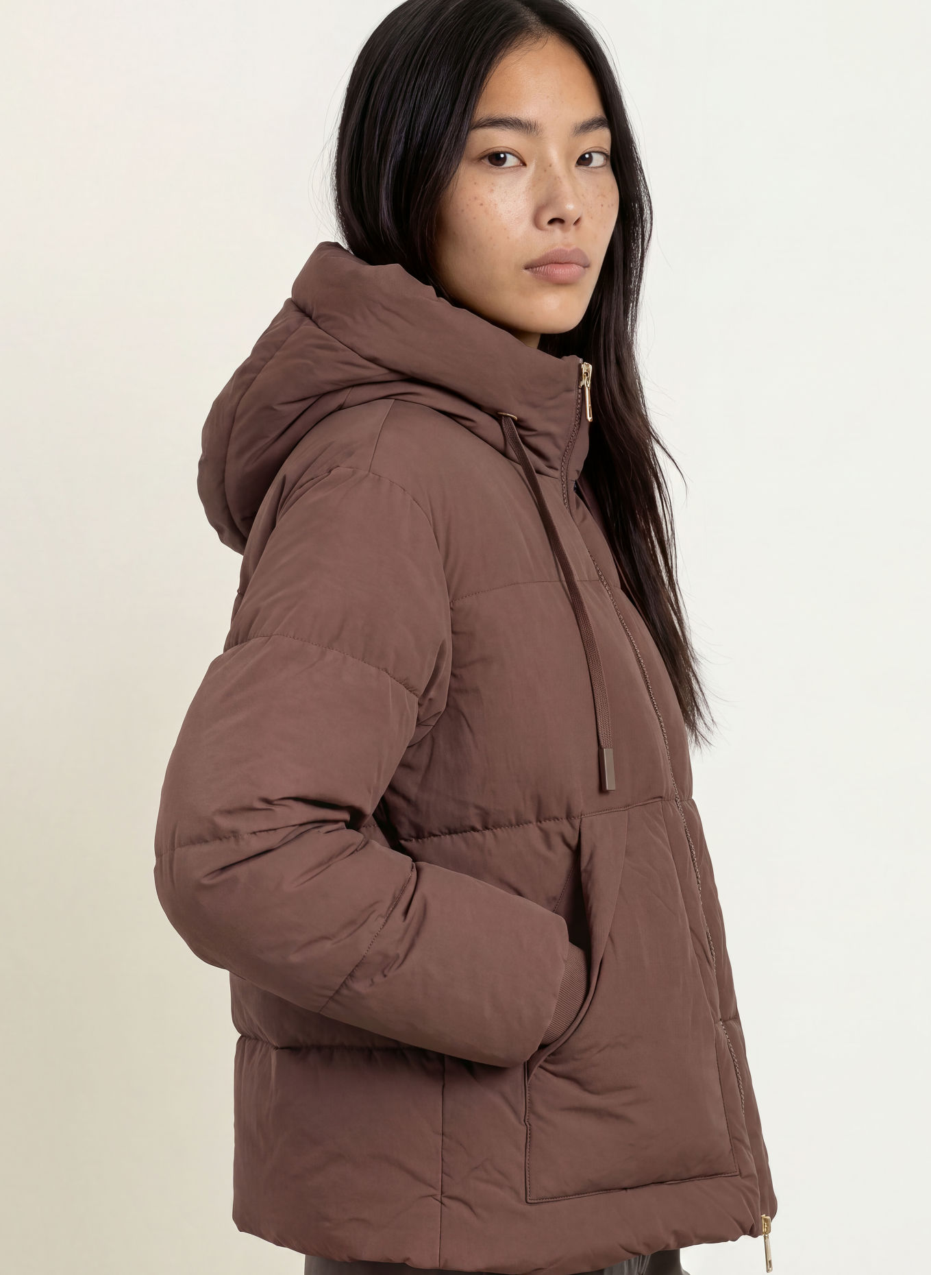 MOS MOSH Quilted jacket MMOLLIE: TAUPE