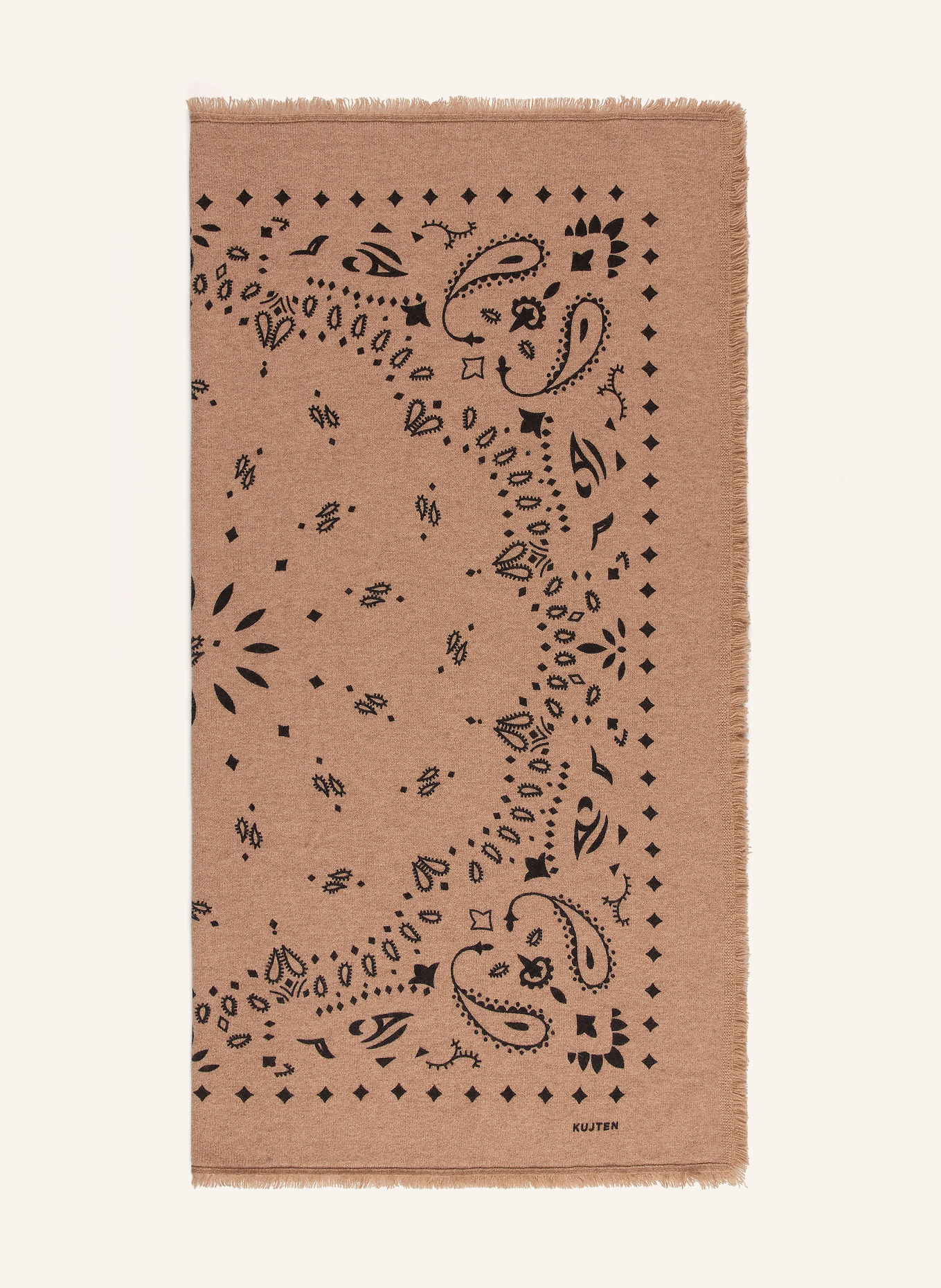 KUJTEN Cashmere-Tuch HACHIKO: CAMEL / SCHWARZ