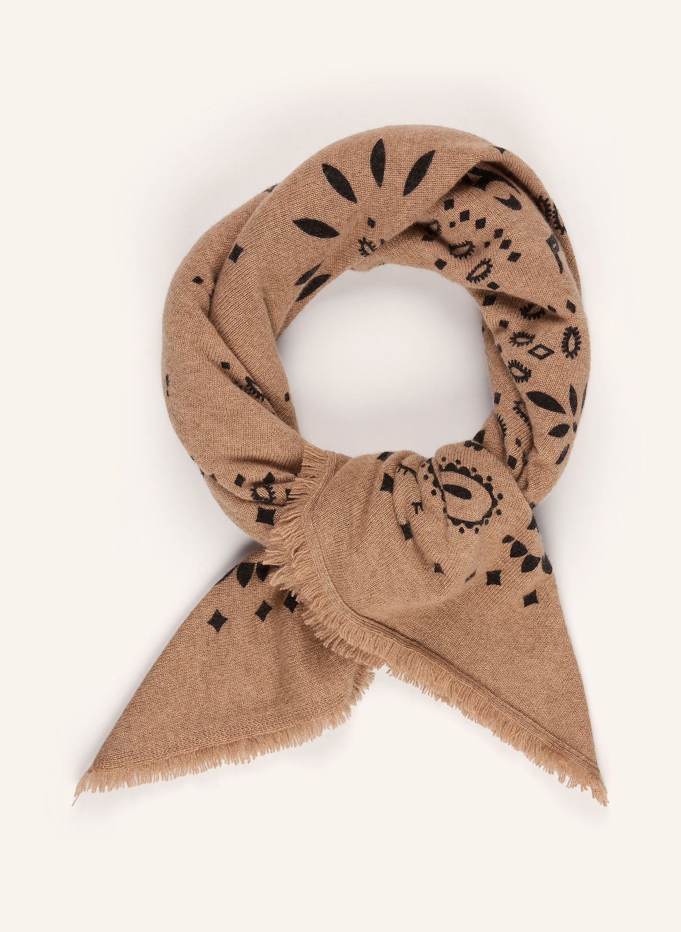 KUJTEN Cashmere-Tuch HACHIKO: CAMEL / SCHWARZ